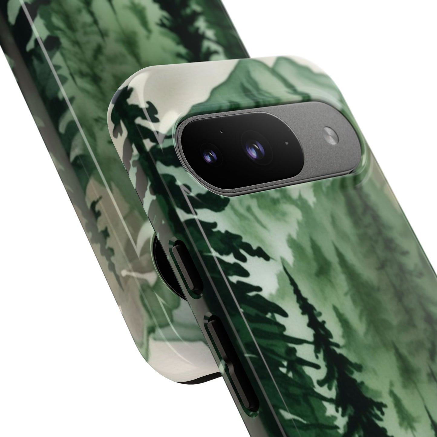 Watercolor Pine Tree Forest Mountains Phone Case