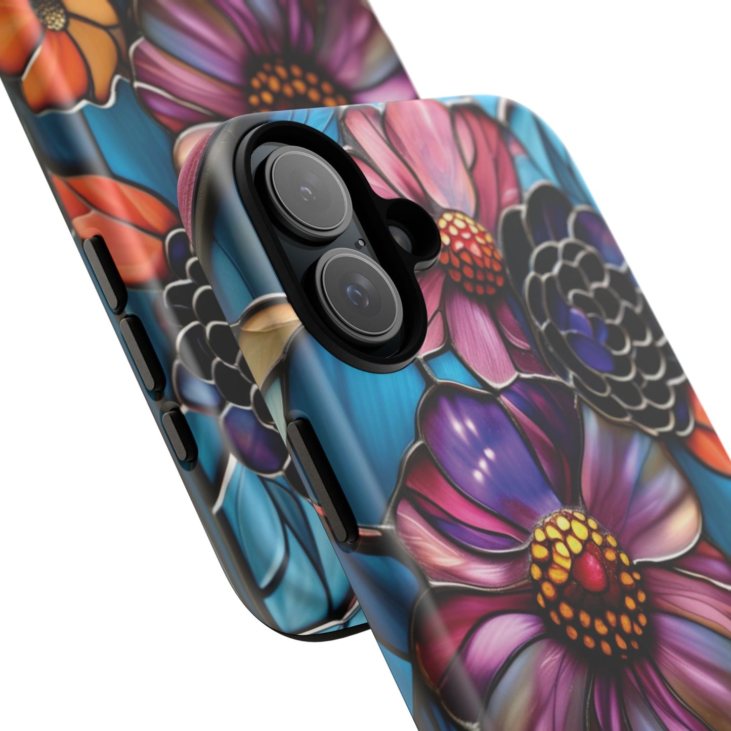 Artistic Stained Glass Floral Phone Case