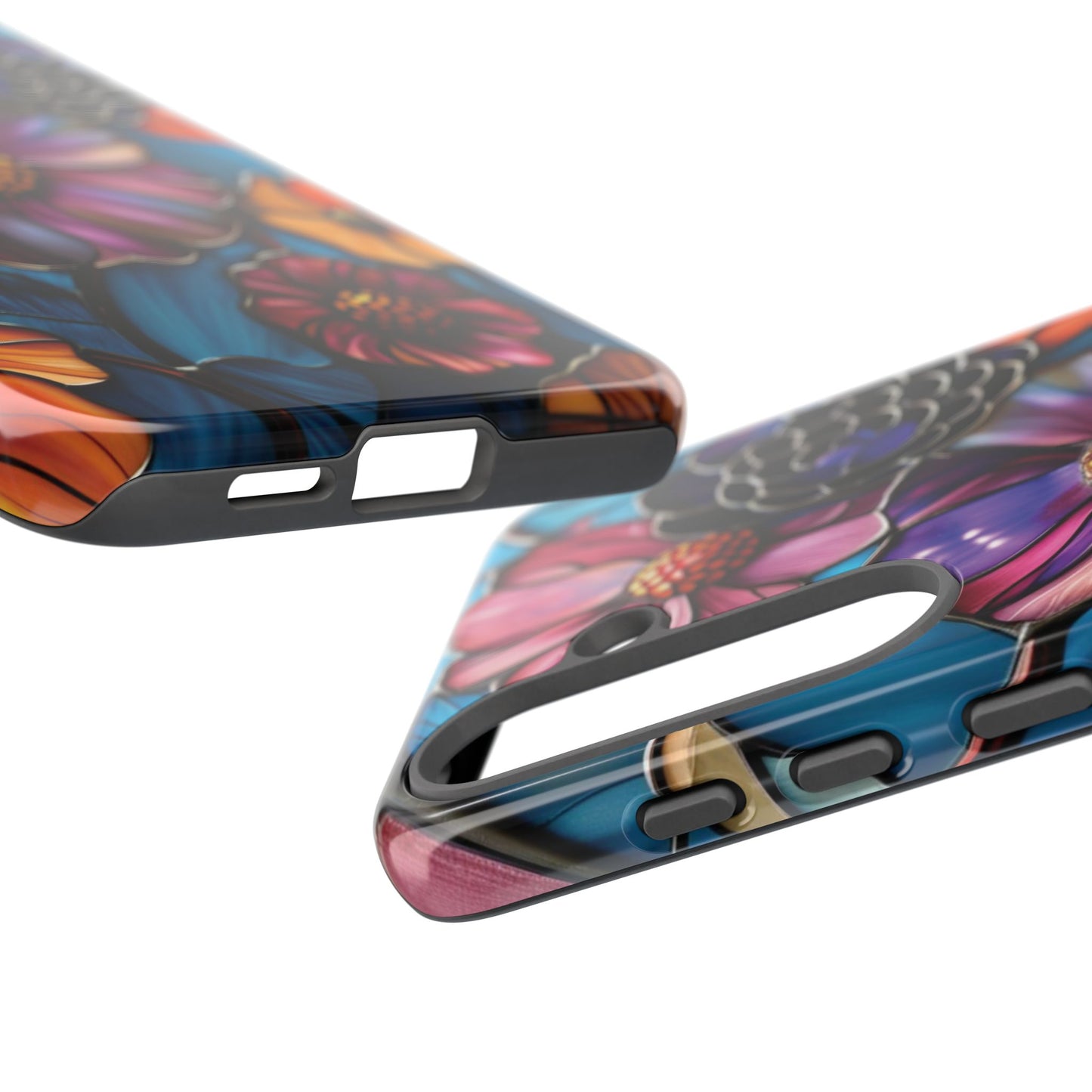 Artistic Stained Glass Floral Phone Case