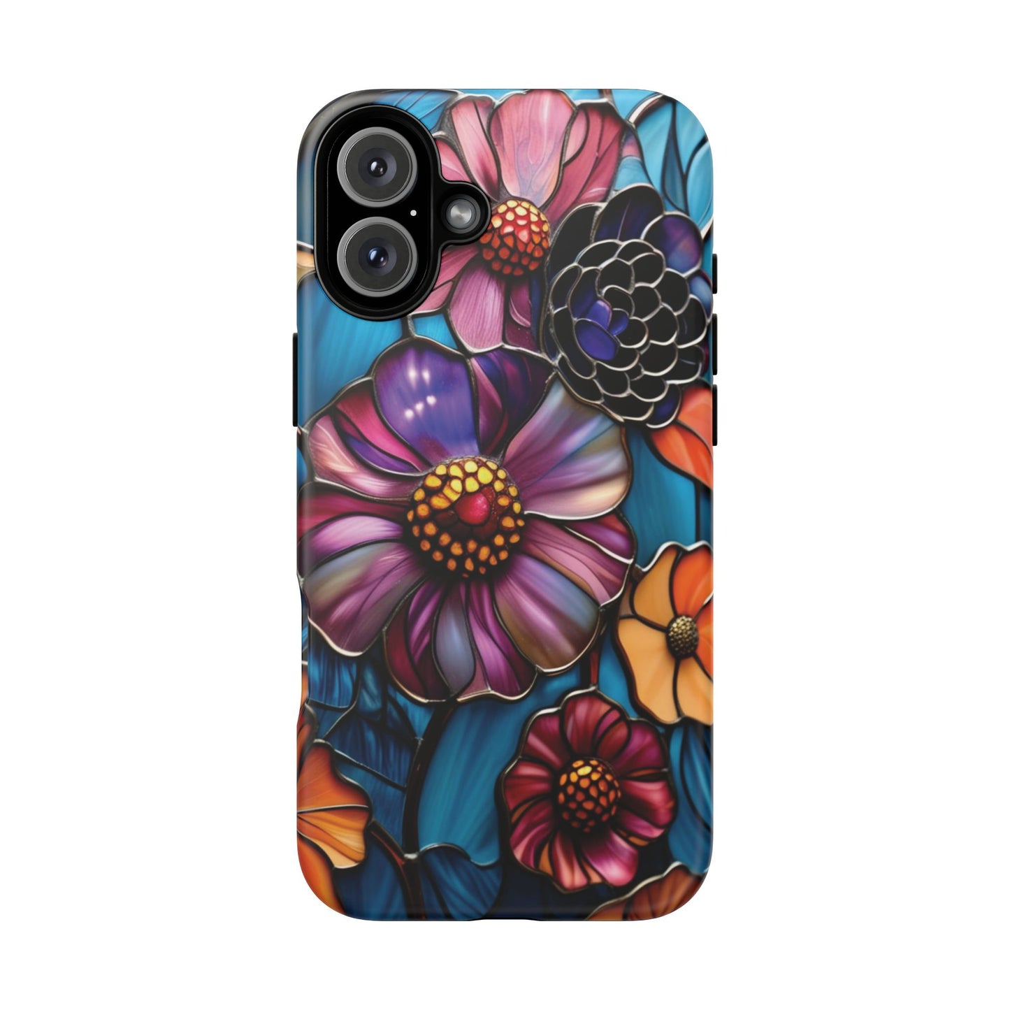 Artistic Stained Glass Floral Phone Case