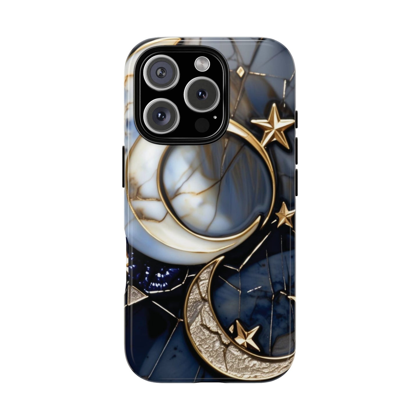 Waning Crescent Moon and Stars Phone Case