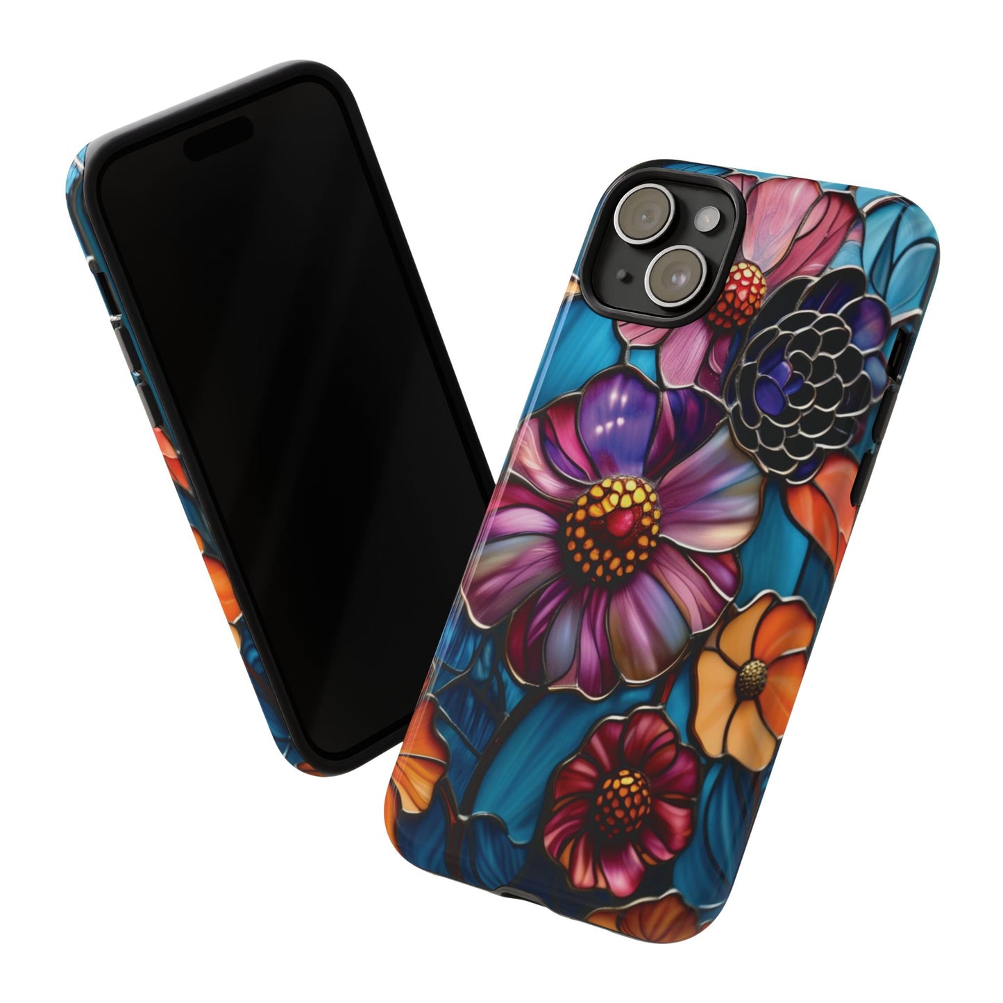 Artistic Stained Glass Floral Phone Case