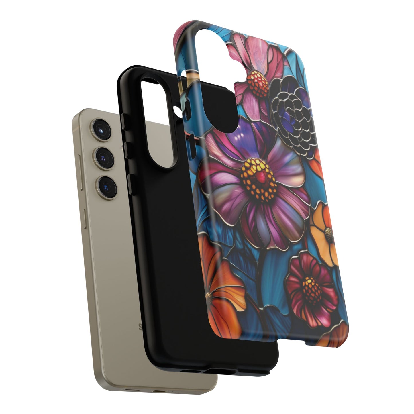 Artistic Stained Glass Floral Phone Case