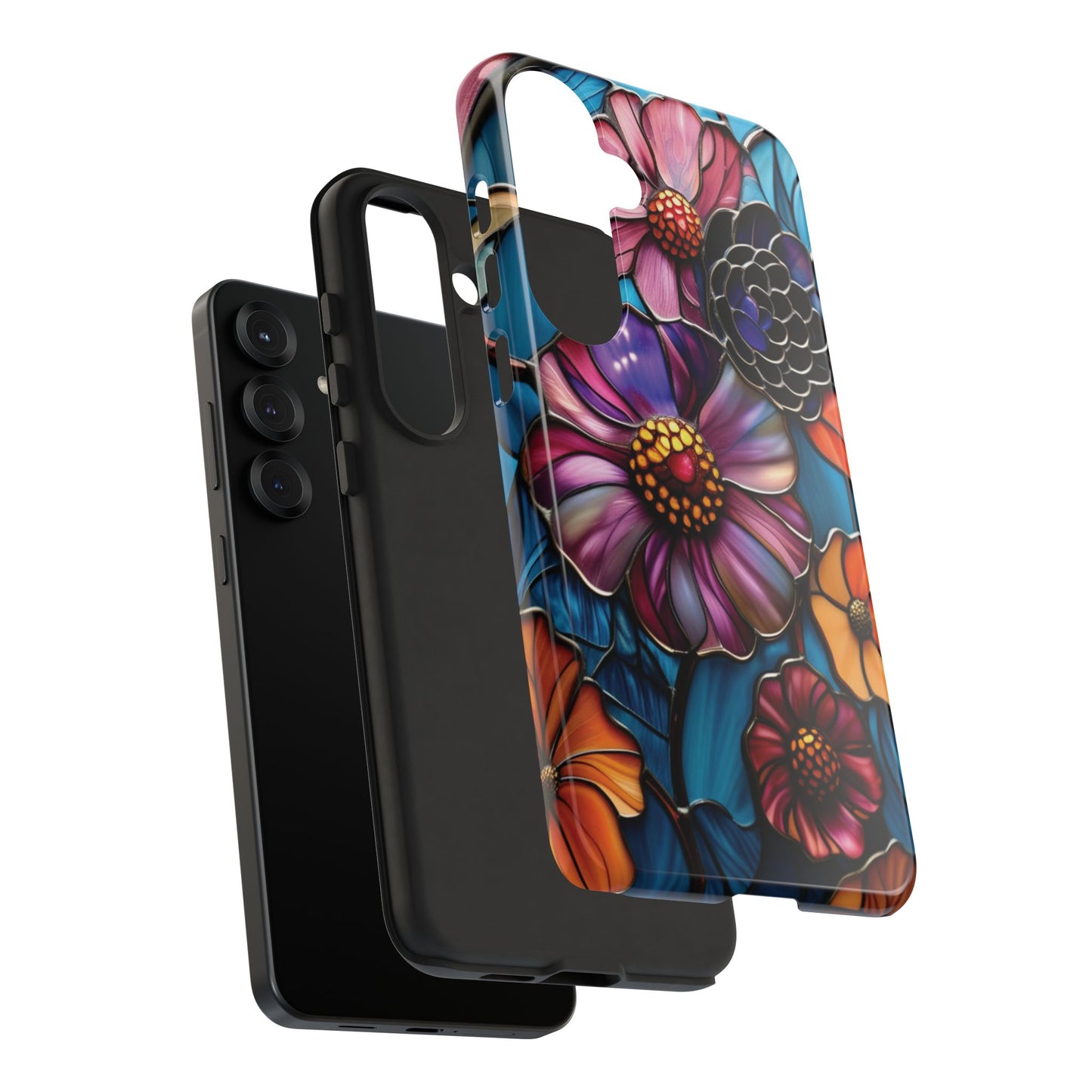 Artistic Stained Glass Floral Phone Case