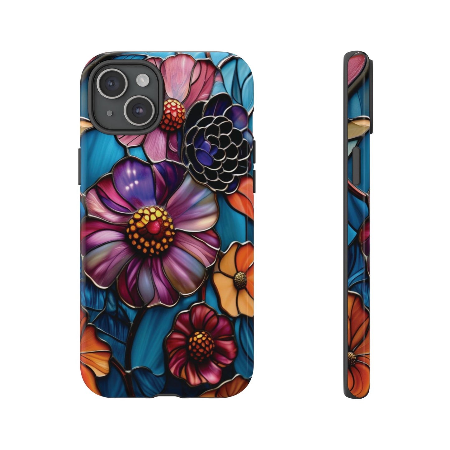 Artistic Stained Glass Floral Phone Case