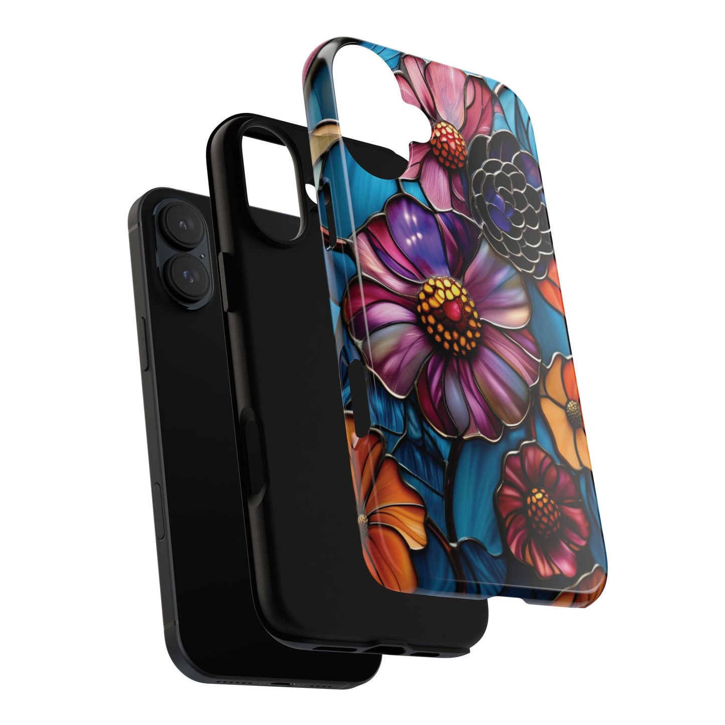 Artistic Stained Glass Floral Phone Case