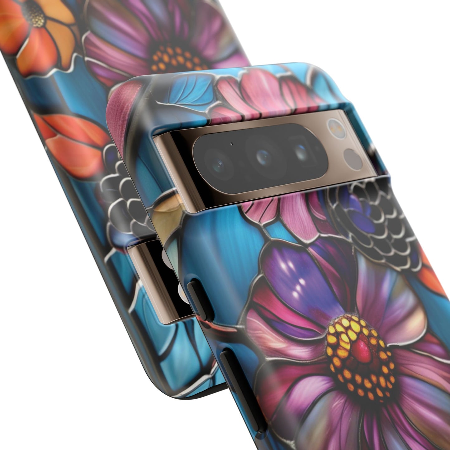 Artistic Stained Glass Floral Phone Case