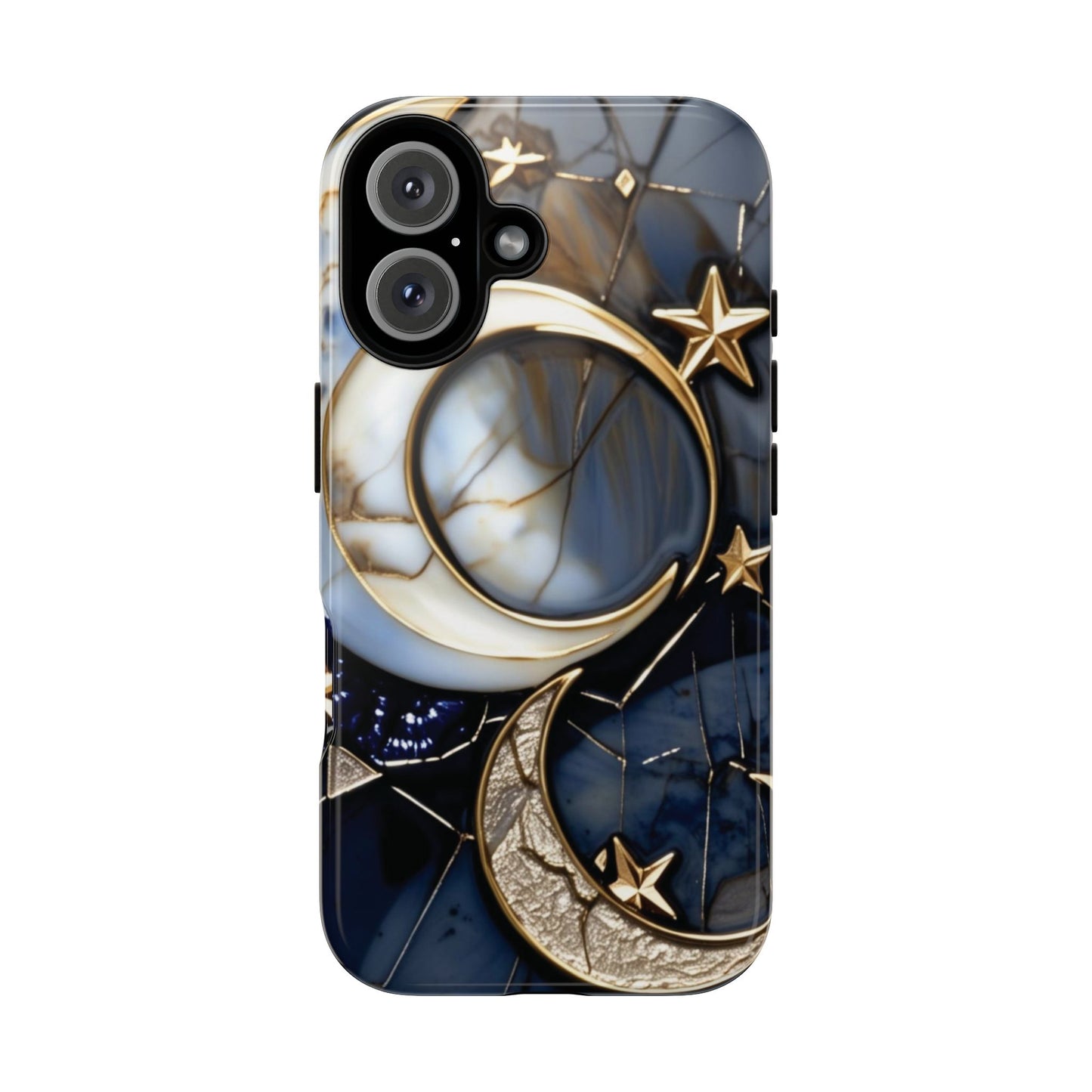 Waning Crescent Moon and Stars Phone Case