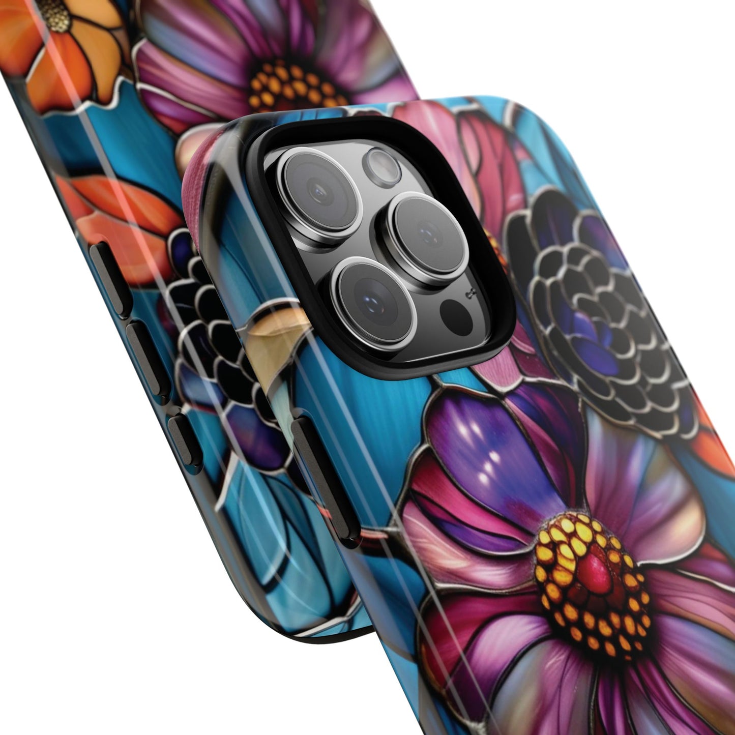 Artistic Stained Glass Floral Phone Case