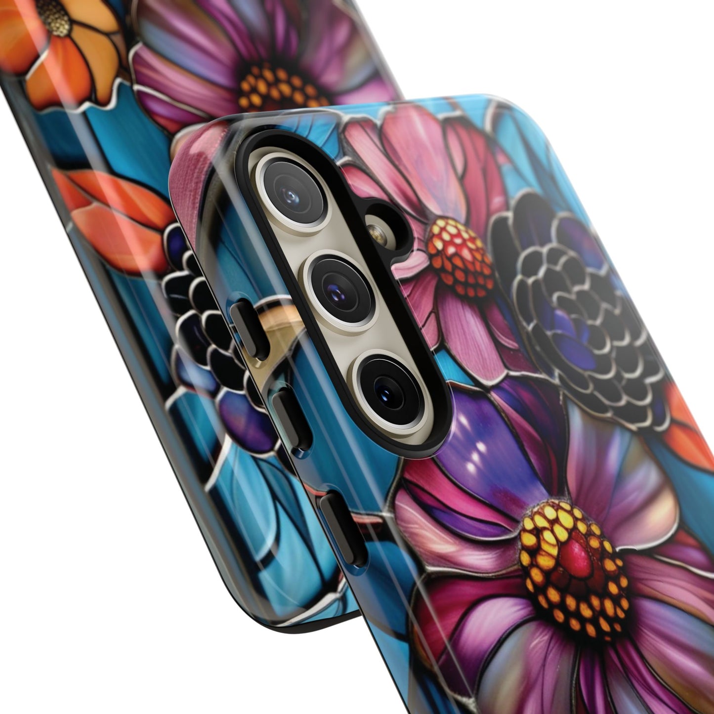 Artistic Stained Glass Floral Phone Case