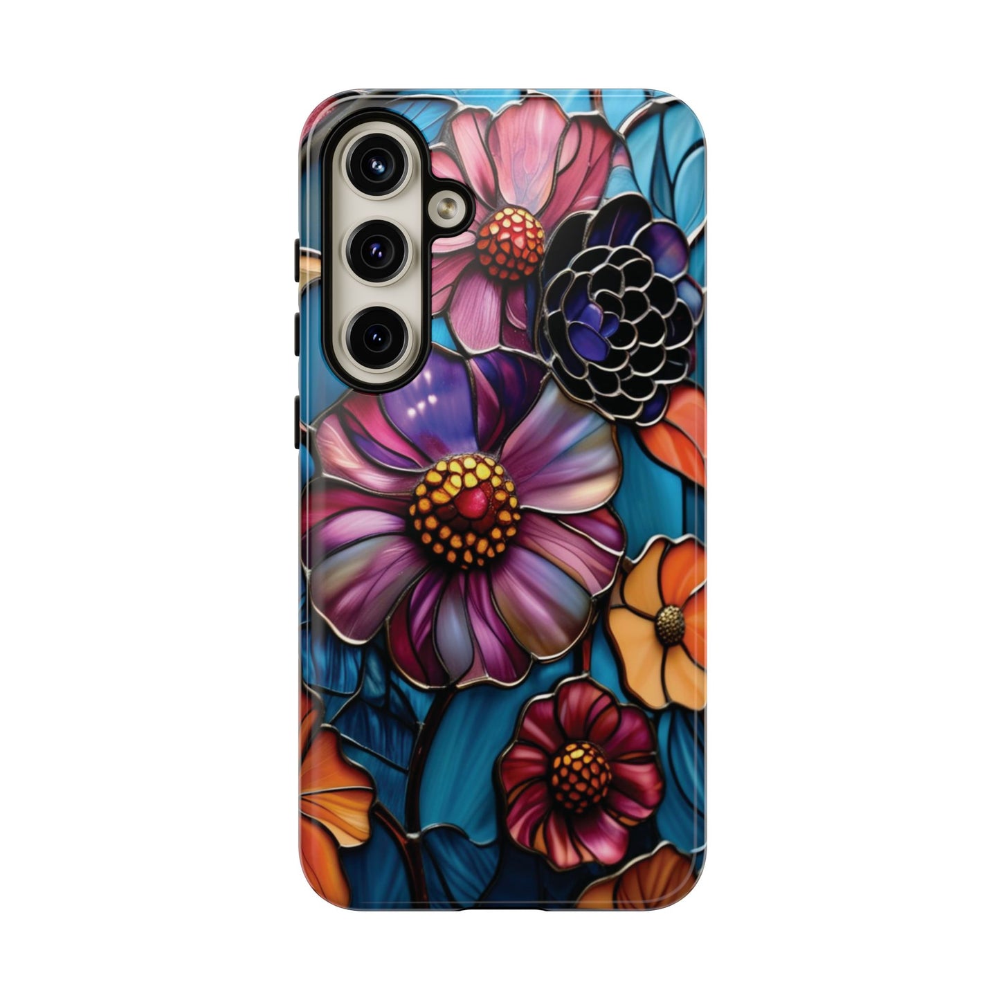 Artistic Stained Glass Floral Phone Case