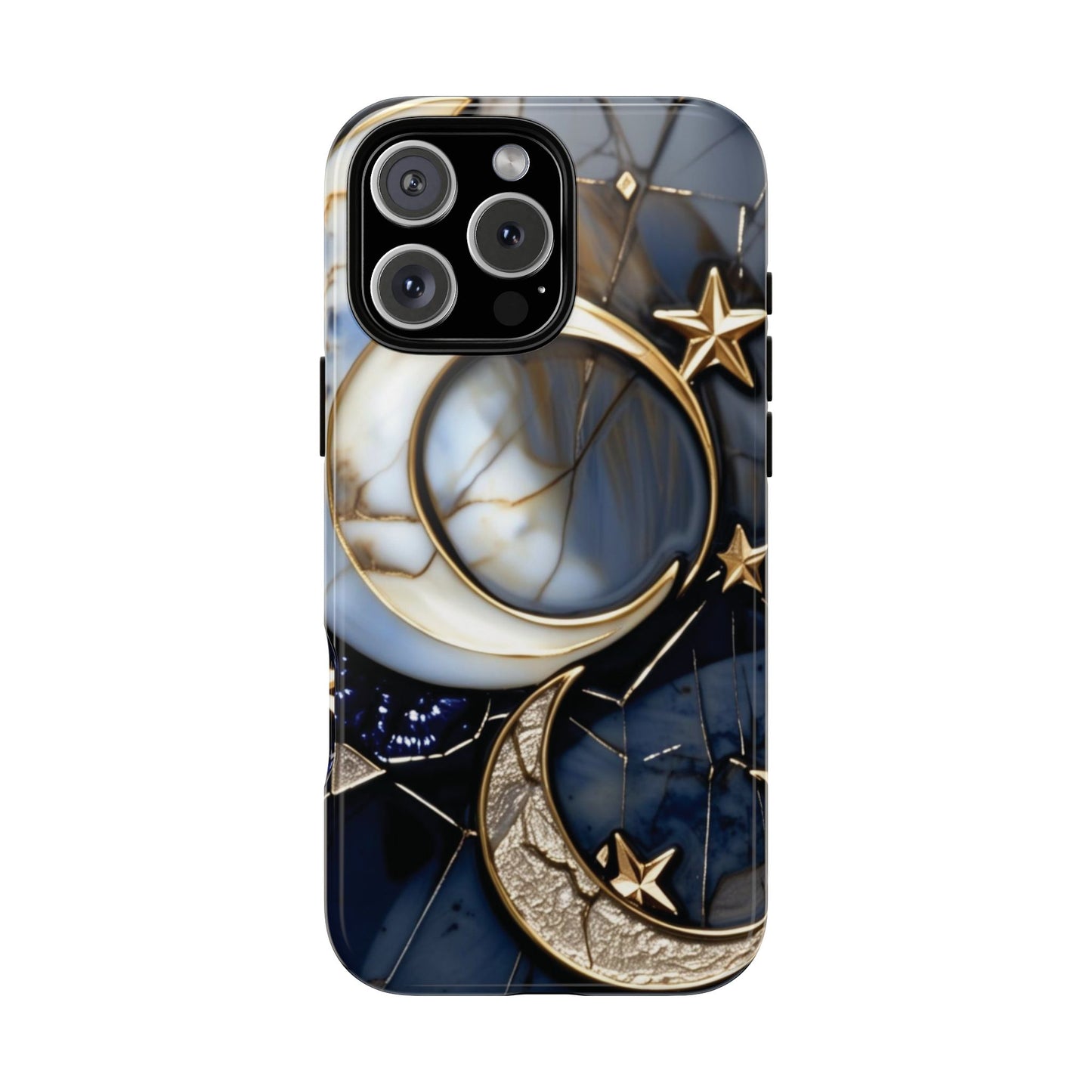 Waning Crescent Moon and Stars Phone Case