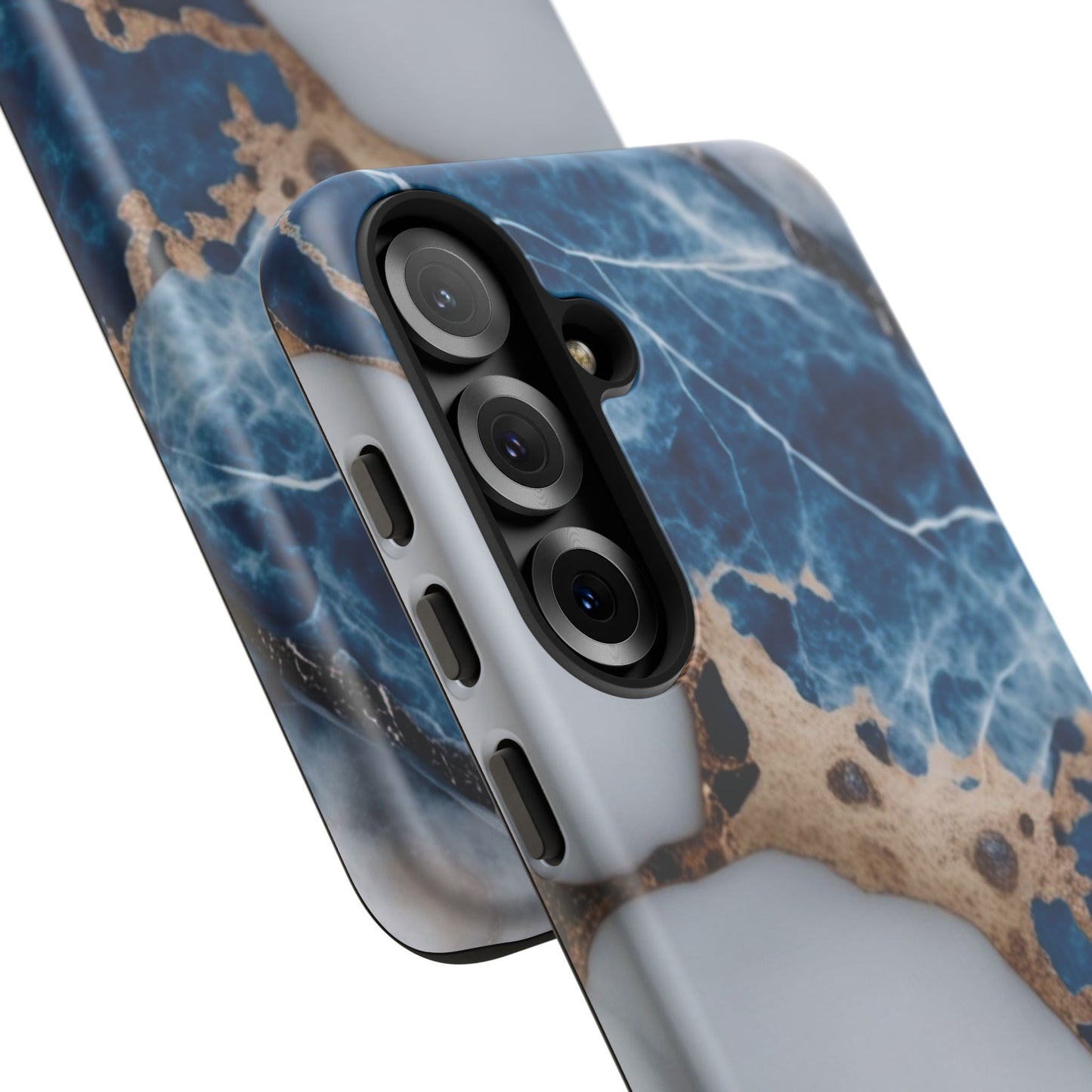 White and Blue Marble Phone Case