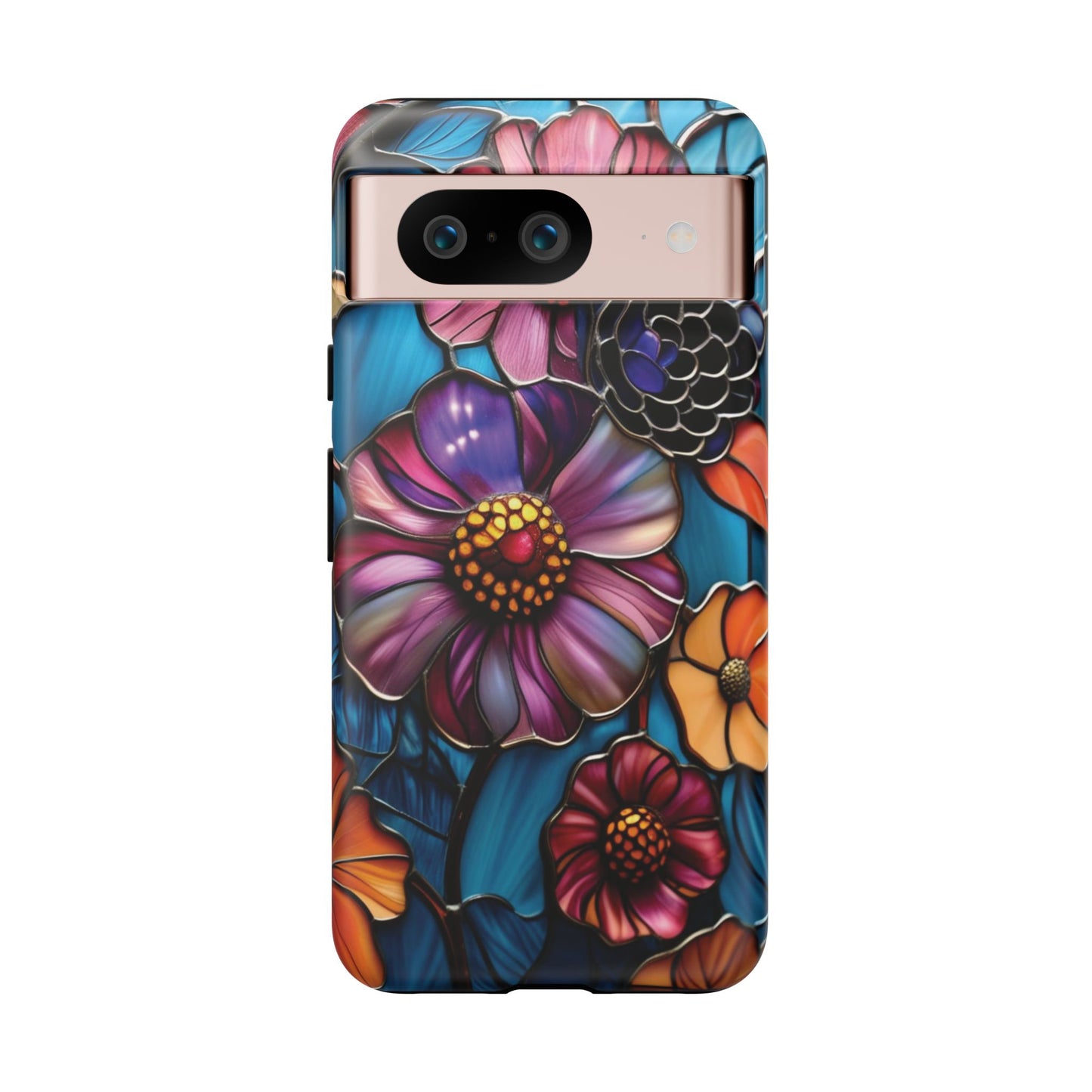 Artistic Stained Glass Floral Phone Case