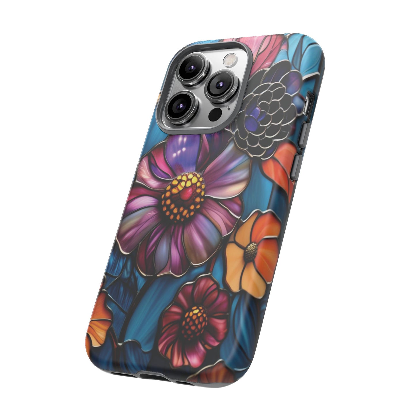 Artistic Stained Glass Floral Phone Case