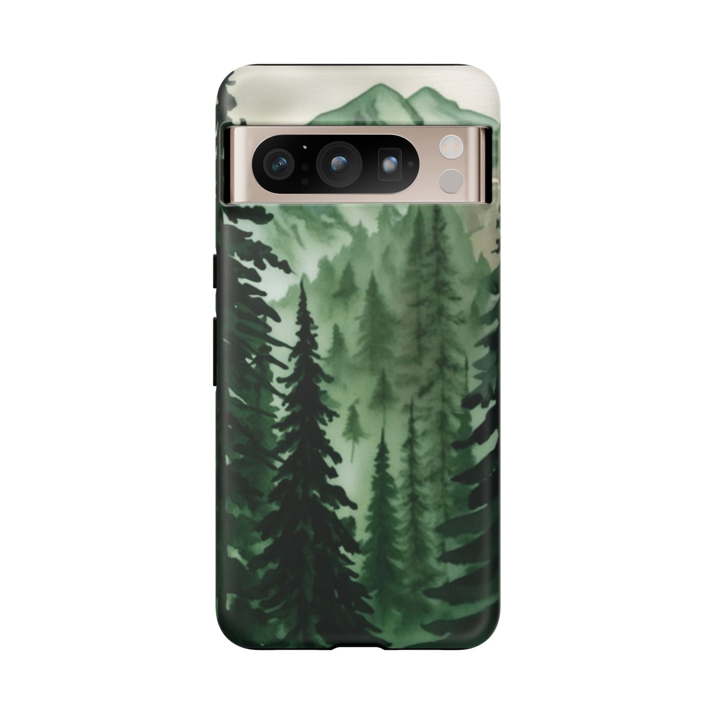 Watercolor Pine Tree Forest Mountains Phone Case