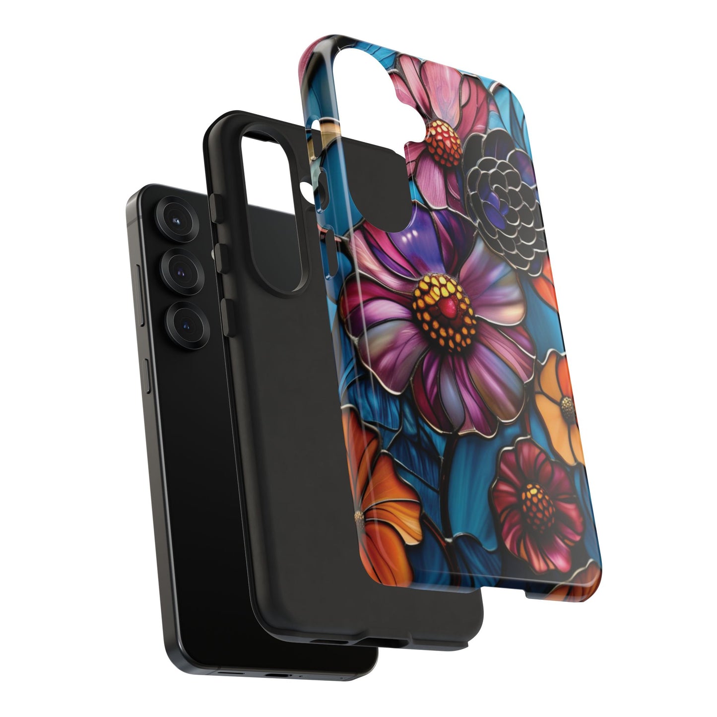 Artistic Stained Glass Floral Phone Case
