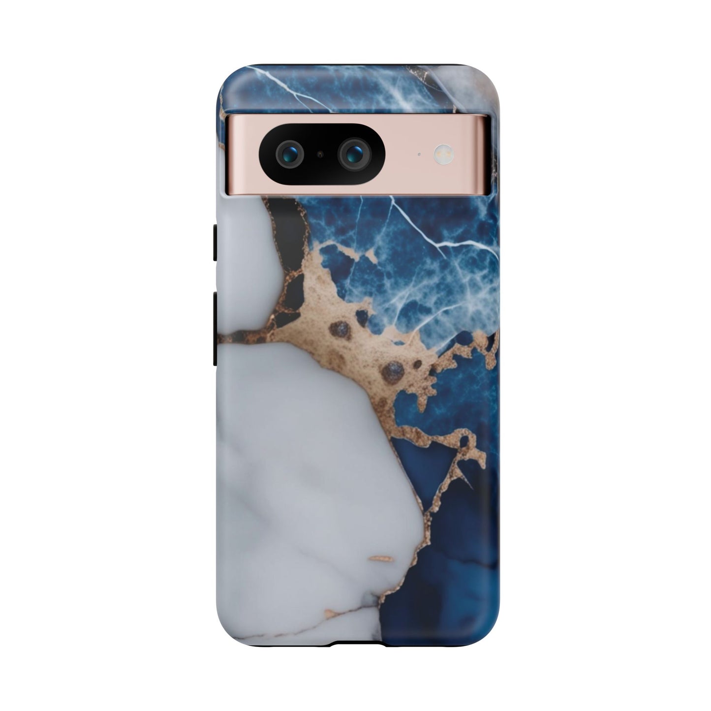 White and Blue Marble Phone Case