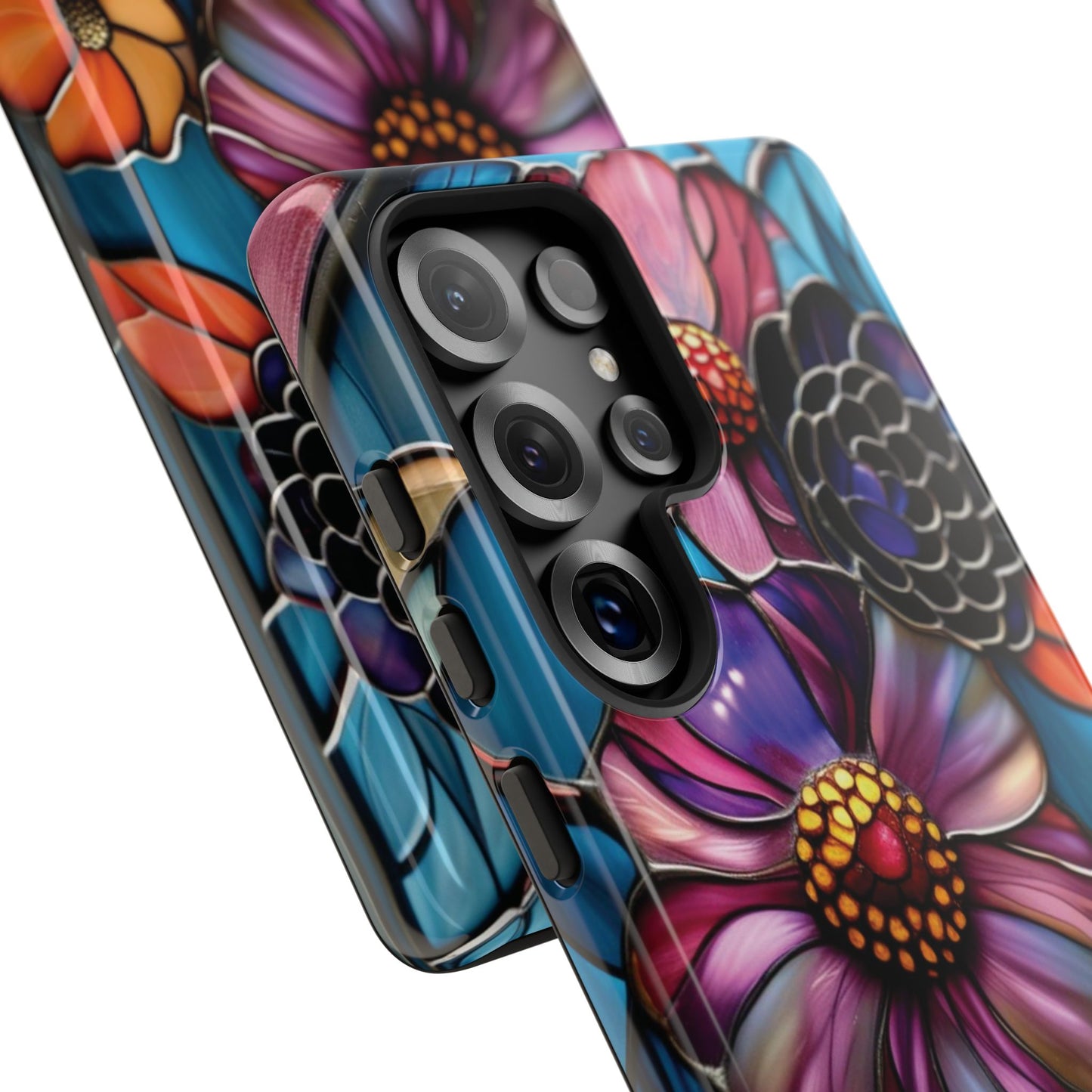 Artistic Stained Glass Floral Phone Case