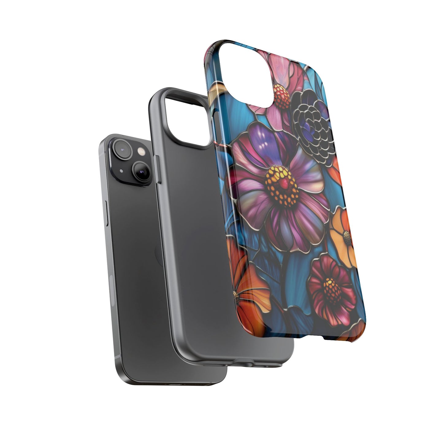 Artistic Stained Glass Floral Phone Case
