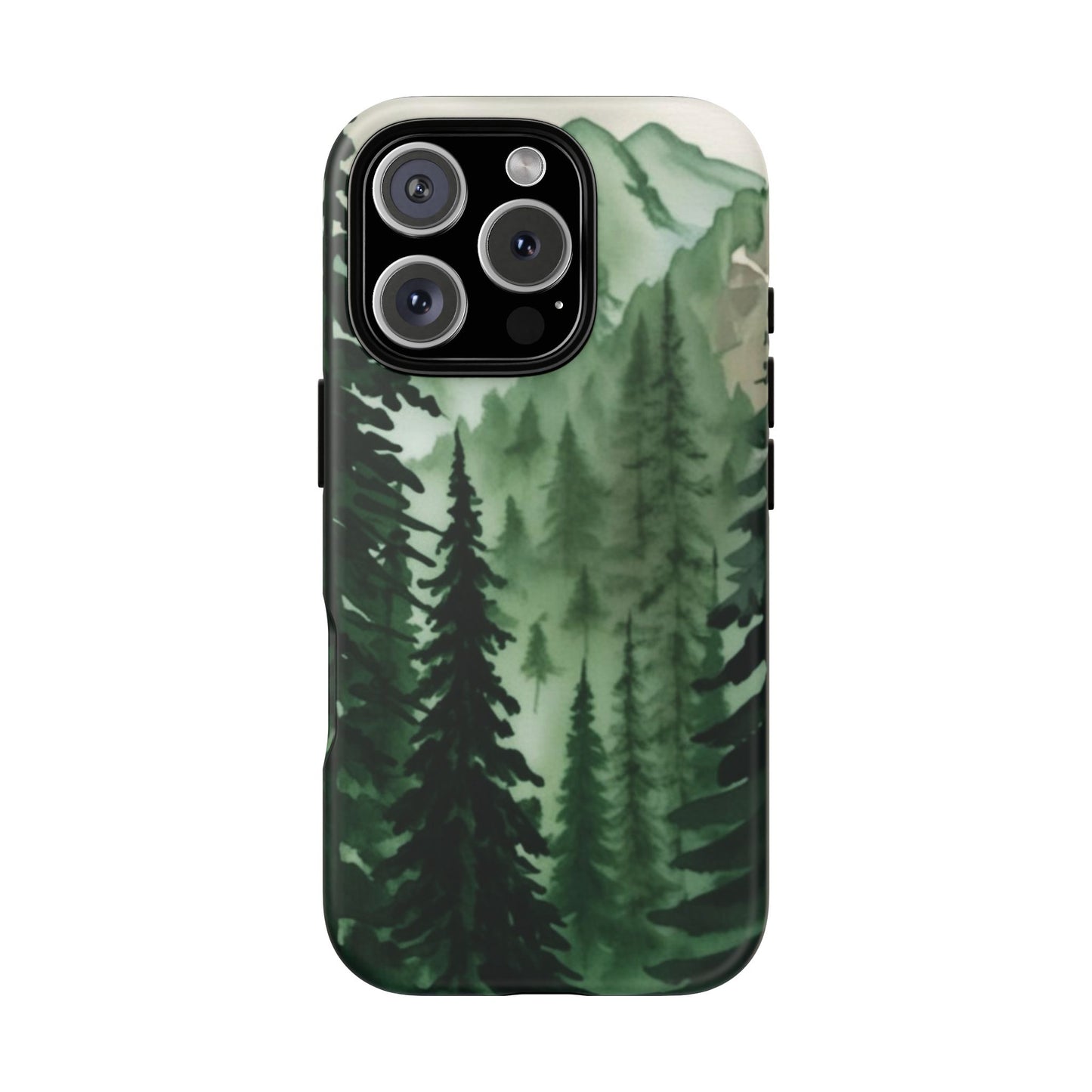 Watercolor Pine Tree Forest Mountains Phone Case
