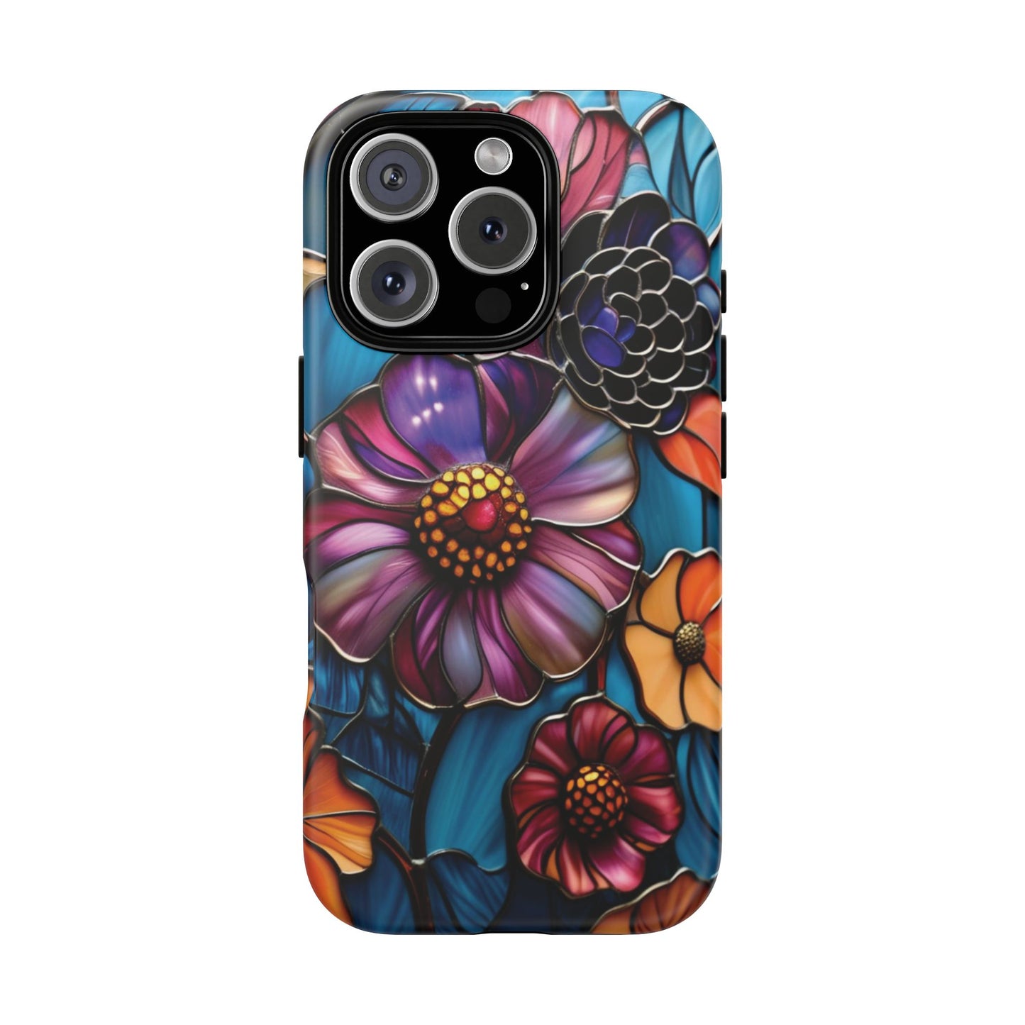 Artistic Stained Glass Floral Phone Case