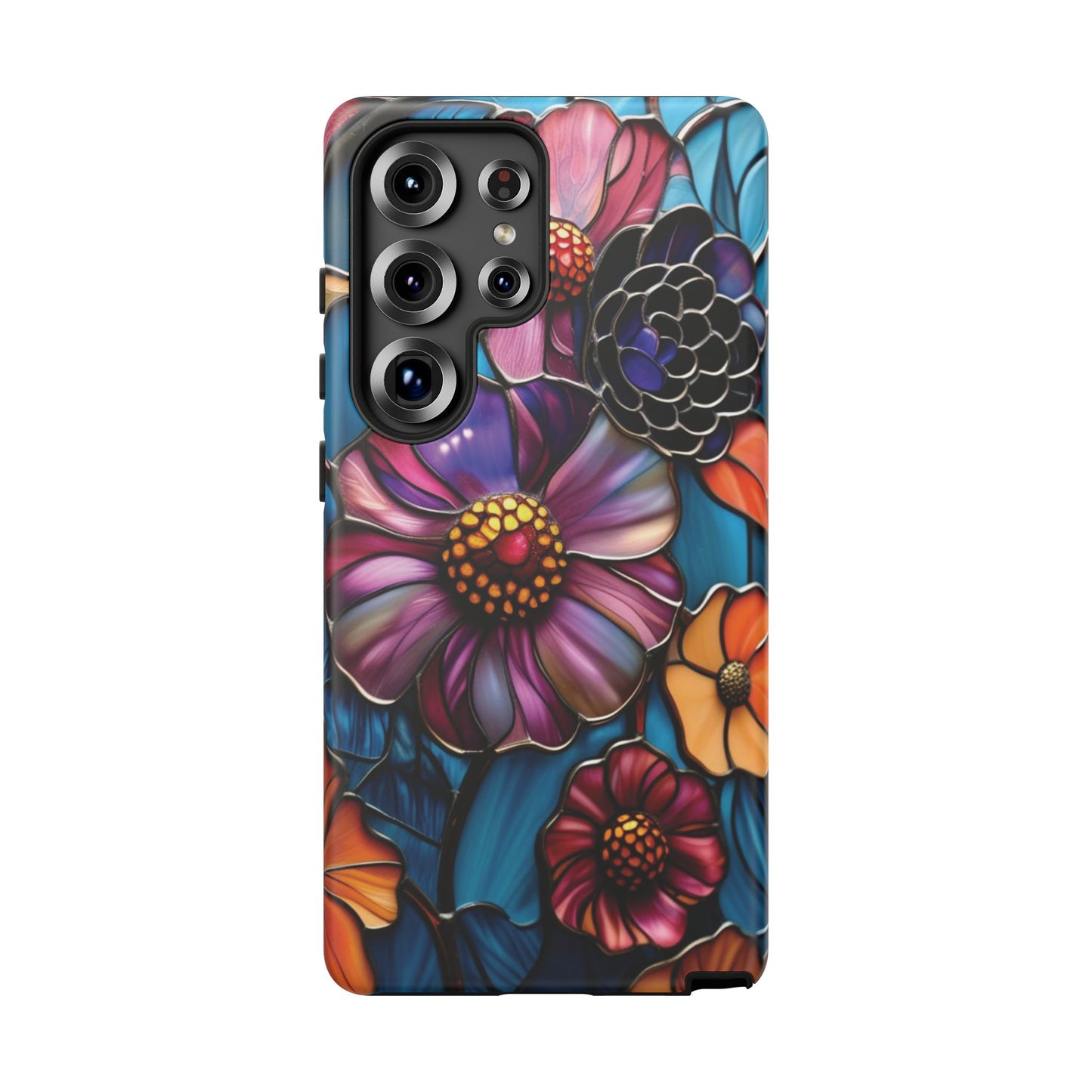 Artistic Stained Glass Floral Phone Case
