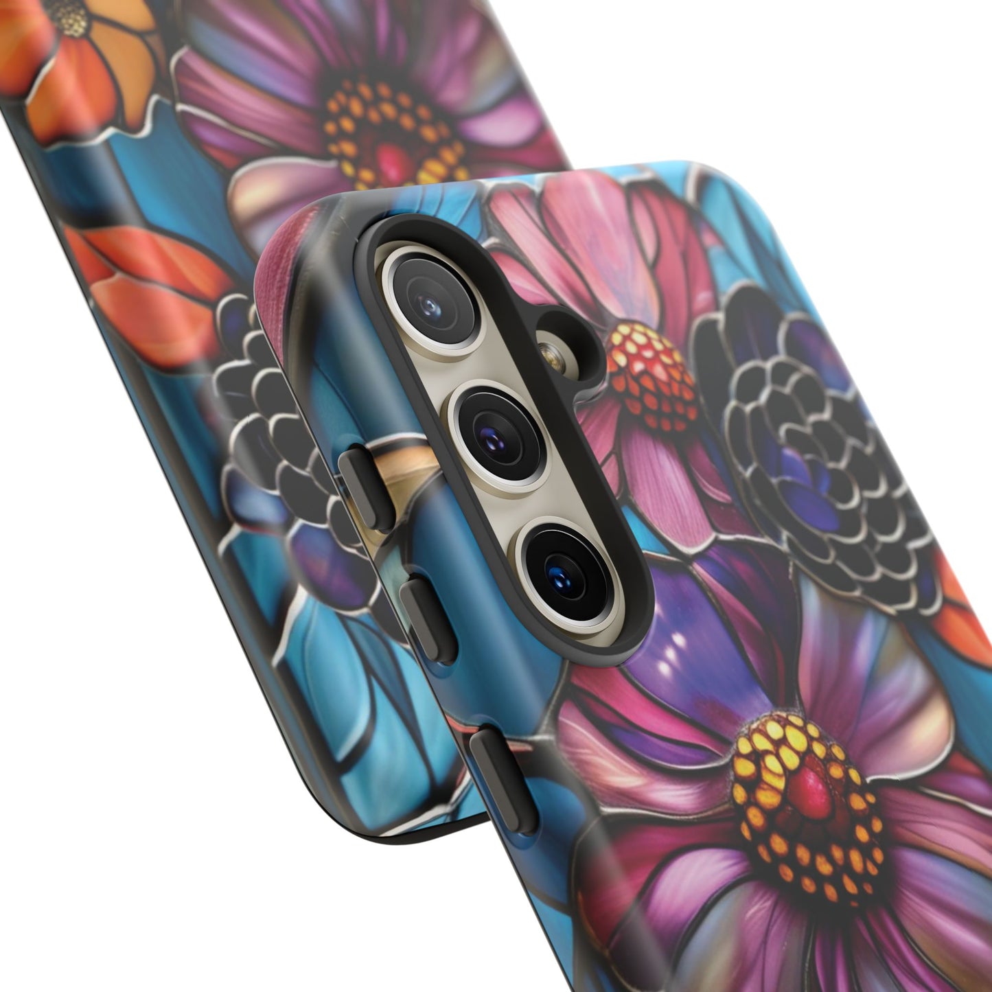 Artistic Stained Glass Floral Phone Case