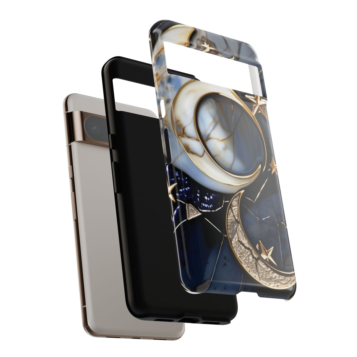 Waning Crescent Moon and Stars Phone Case