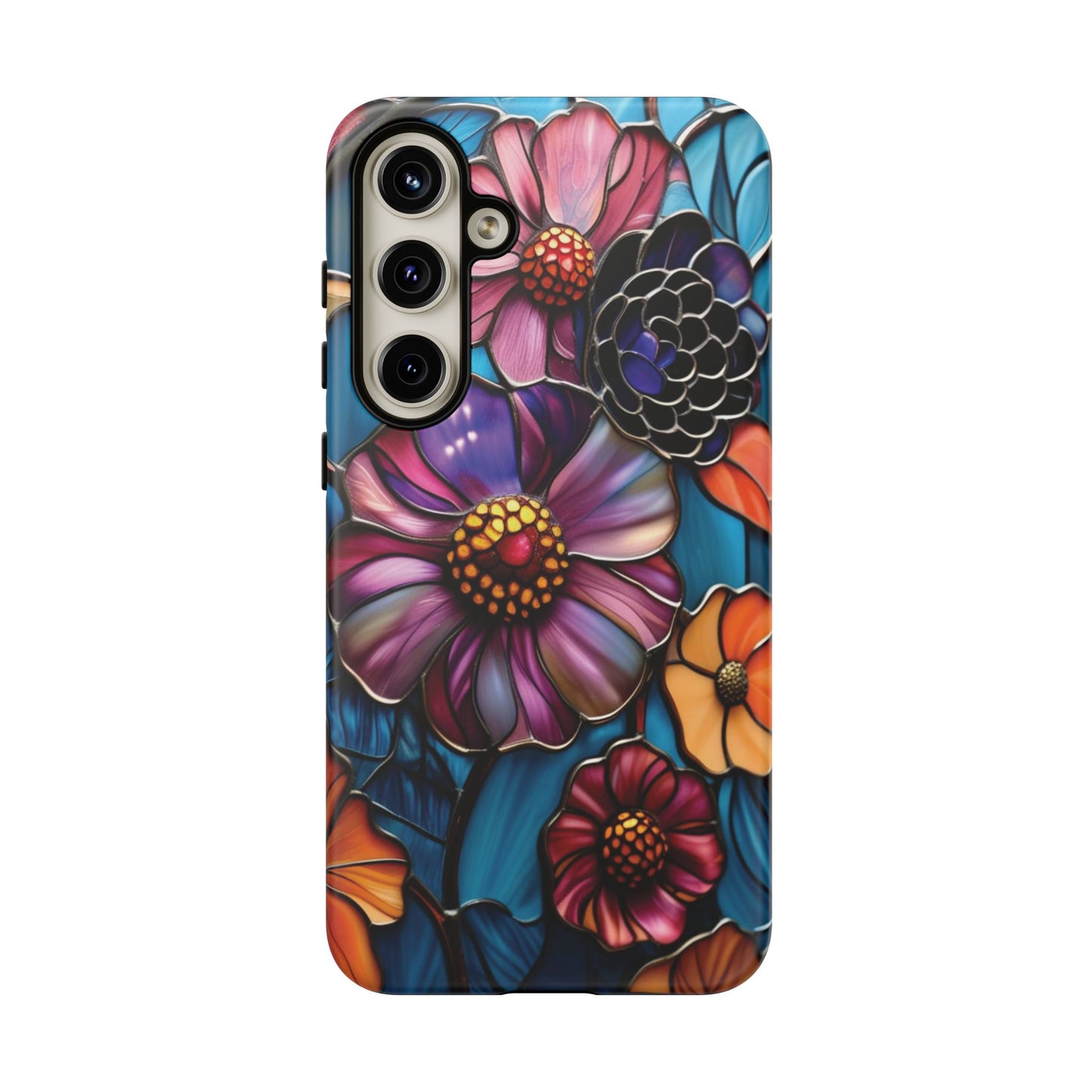 Artistic Stained Glass Floral Phone Case