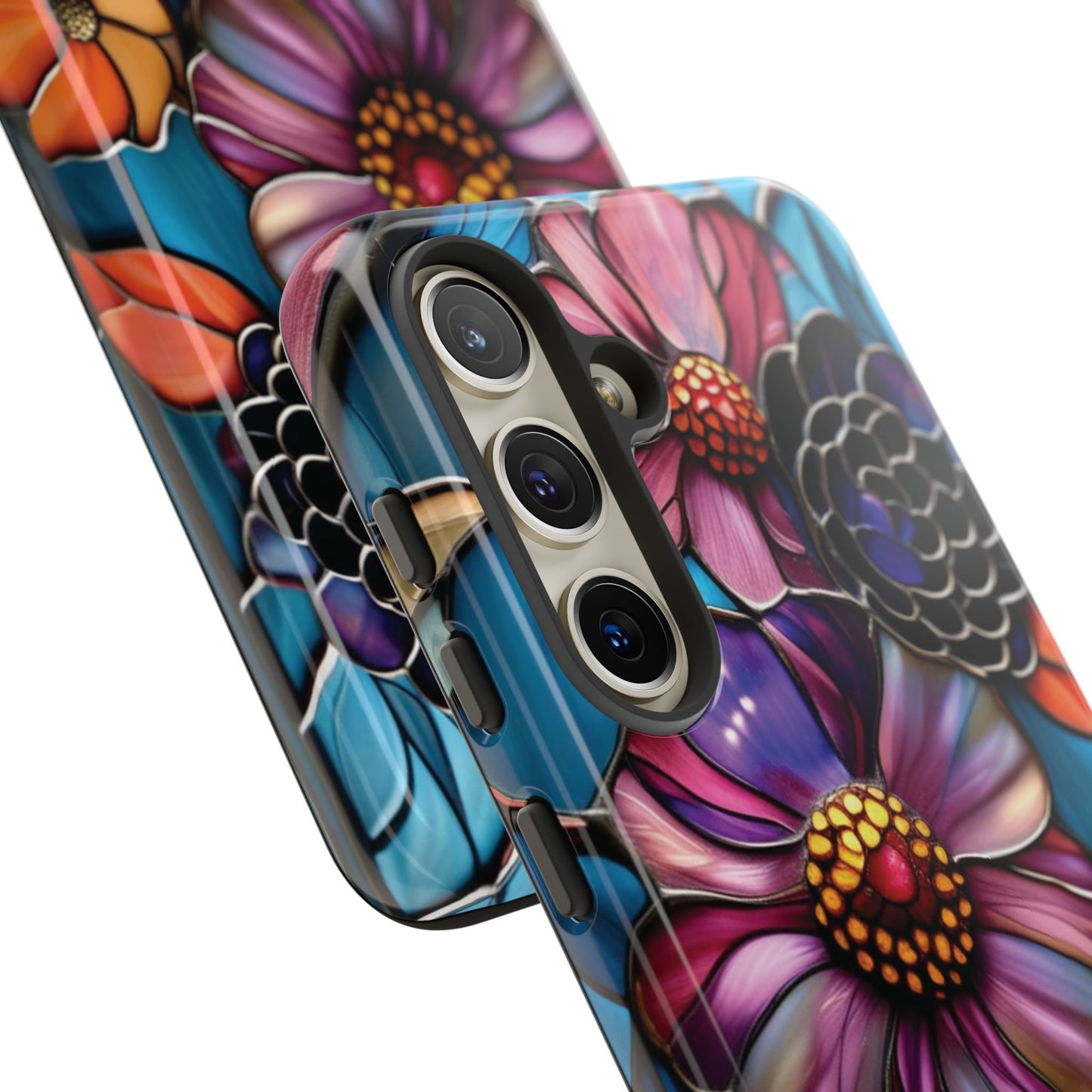 Artistic Stained Glass Floral Phone Case