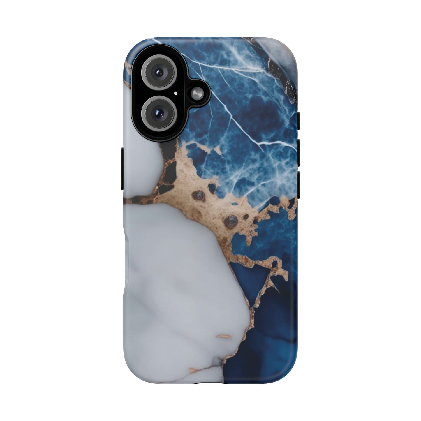 White and Blue Marble Phone Case