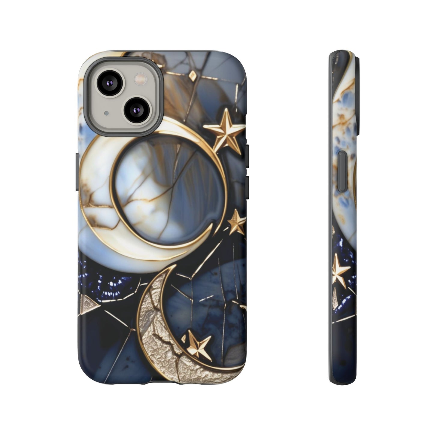 Waning Crescent Moon and Stars Phone Case