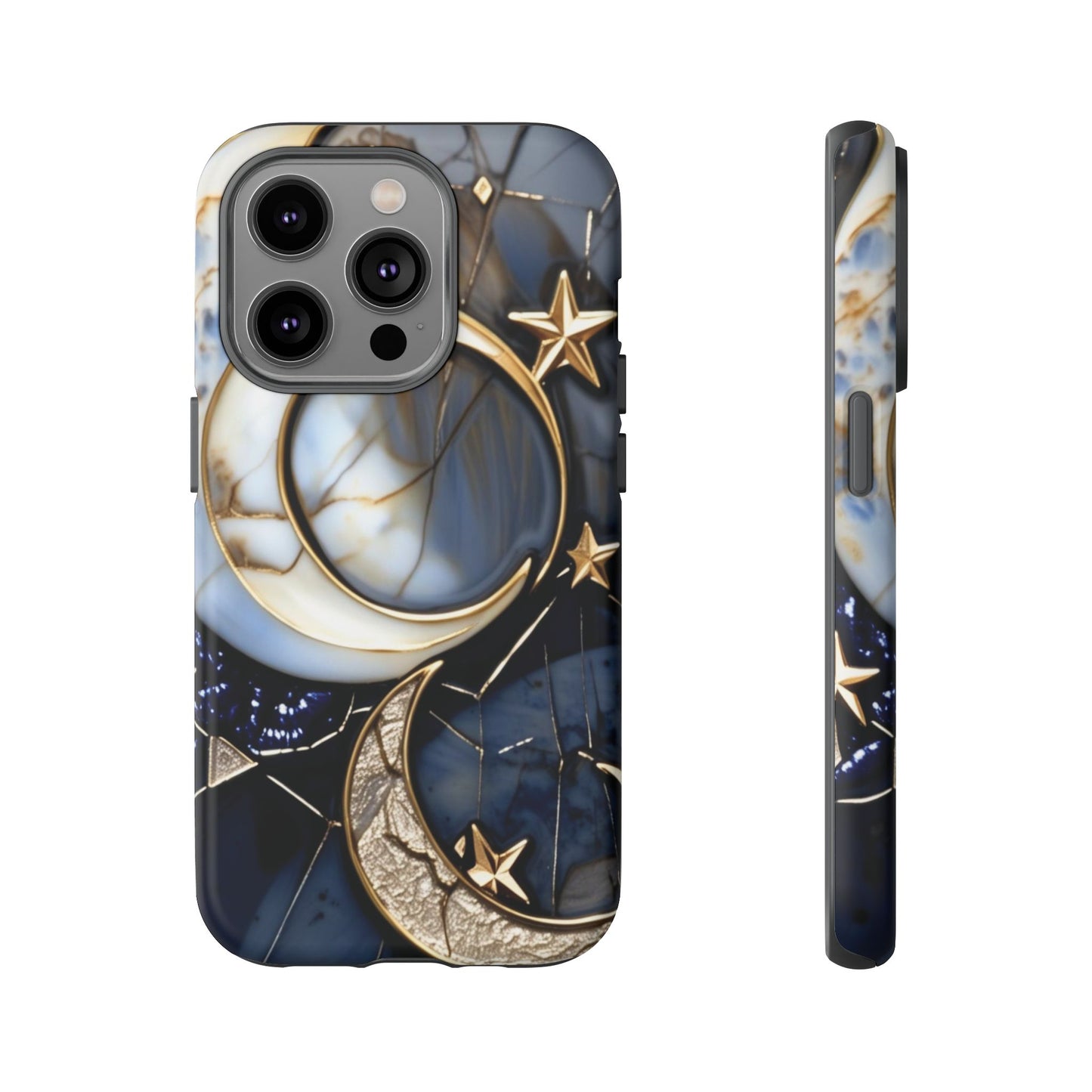 Waning Crescent Moon and Stars Phone Case