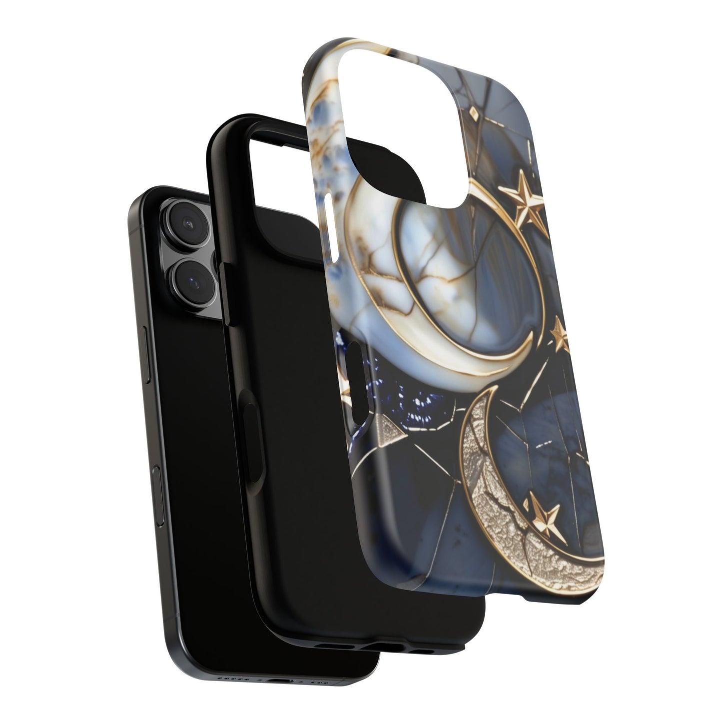 Waning Crescent Moon and Stars Phone Case