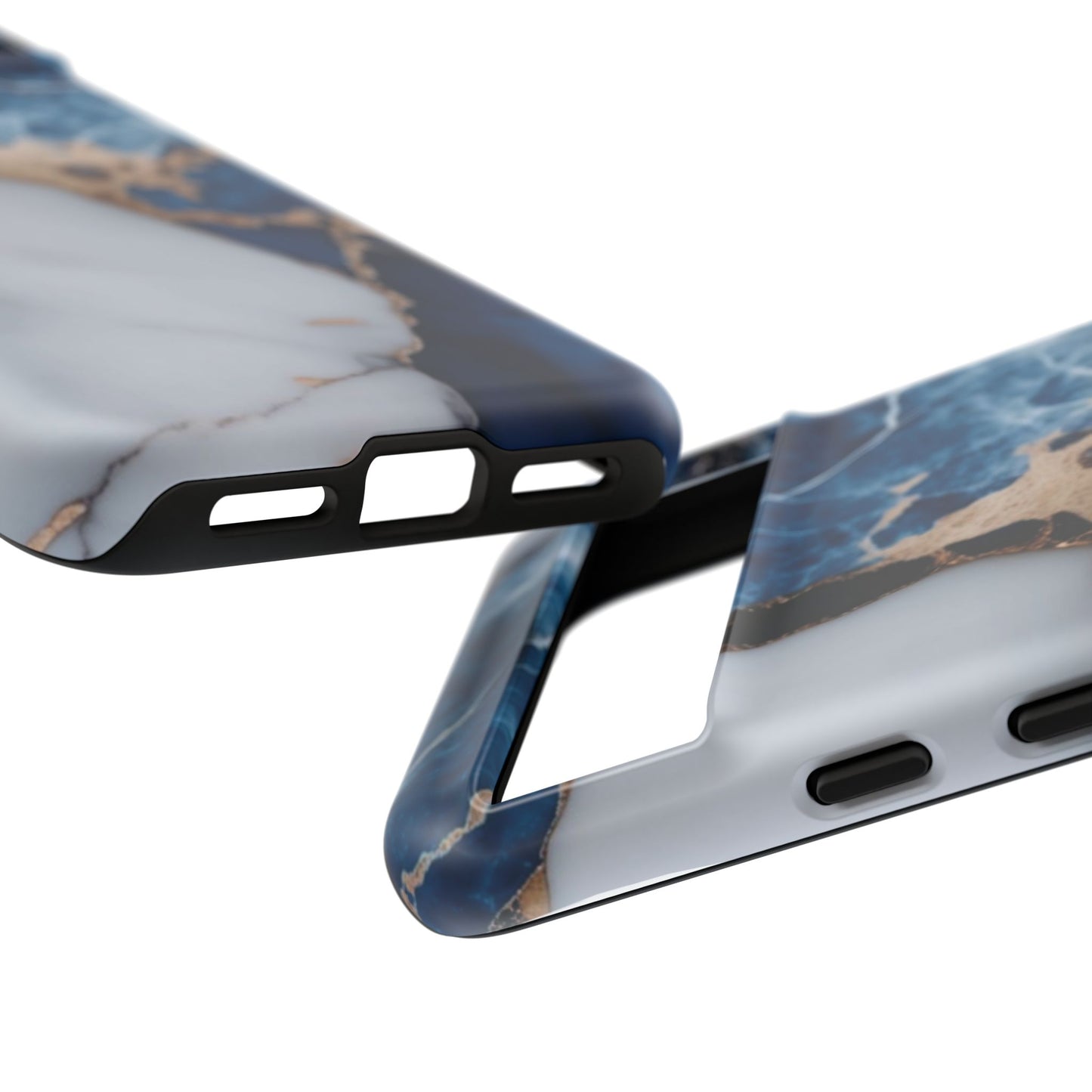 White and Blue Marble Phone Case