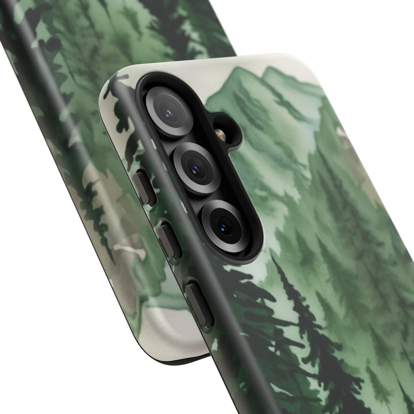 Watercolor Pine Tree Forest Mountains Phone Case