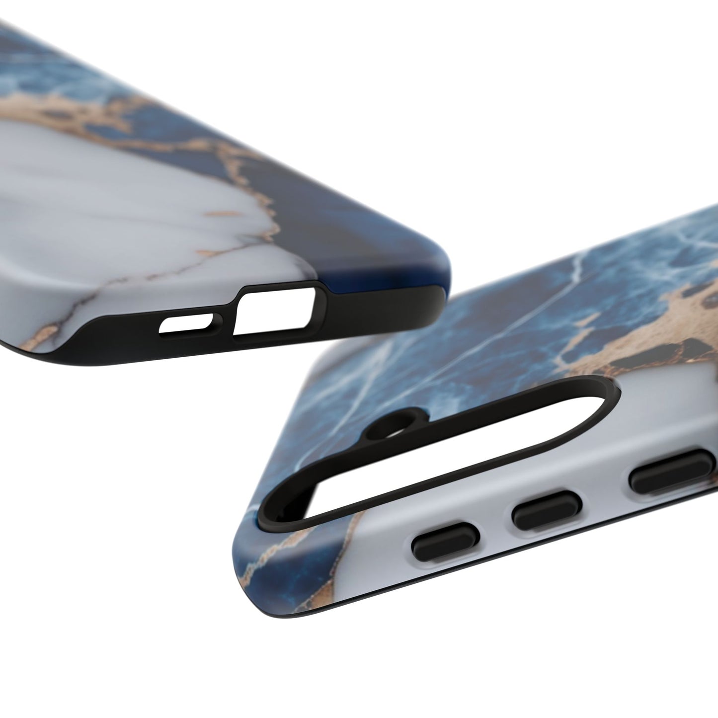White and Blue Marble Phone Case