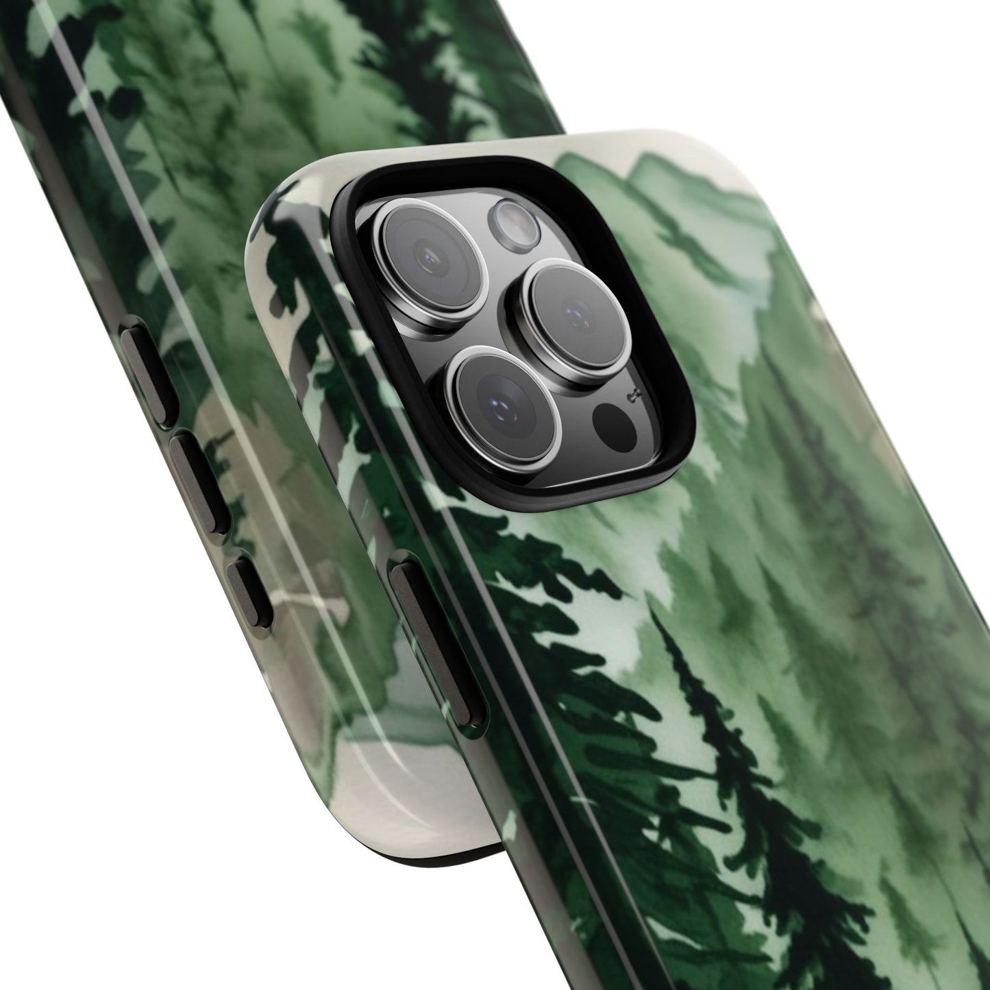 Watercolor Pine Tree Forest Mountains Phone Case