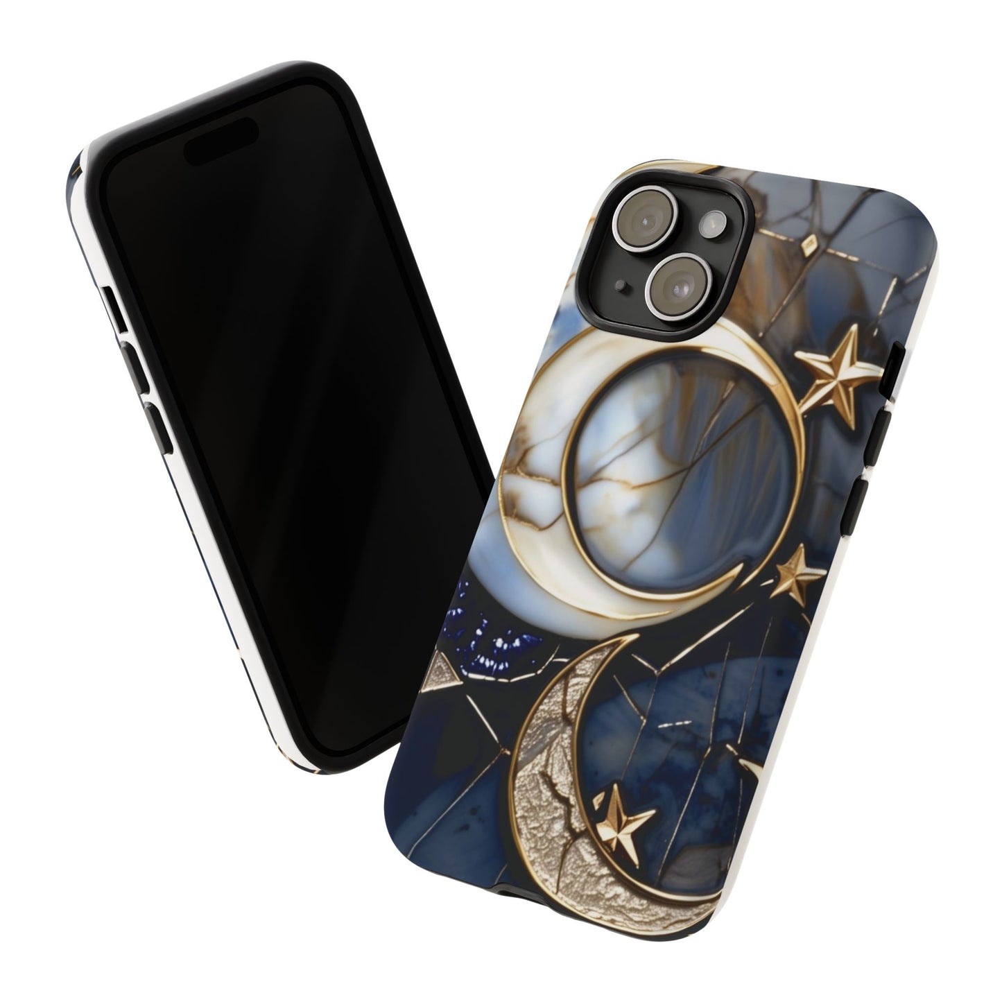 Waning Crescent Moon and Stars Phone Case