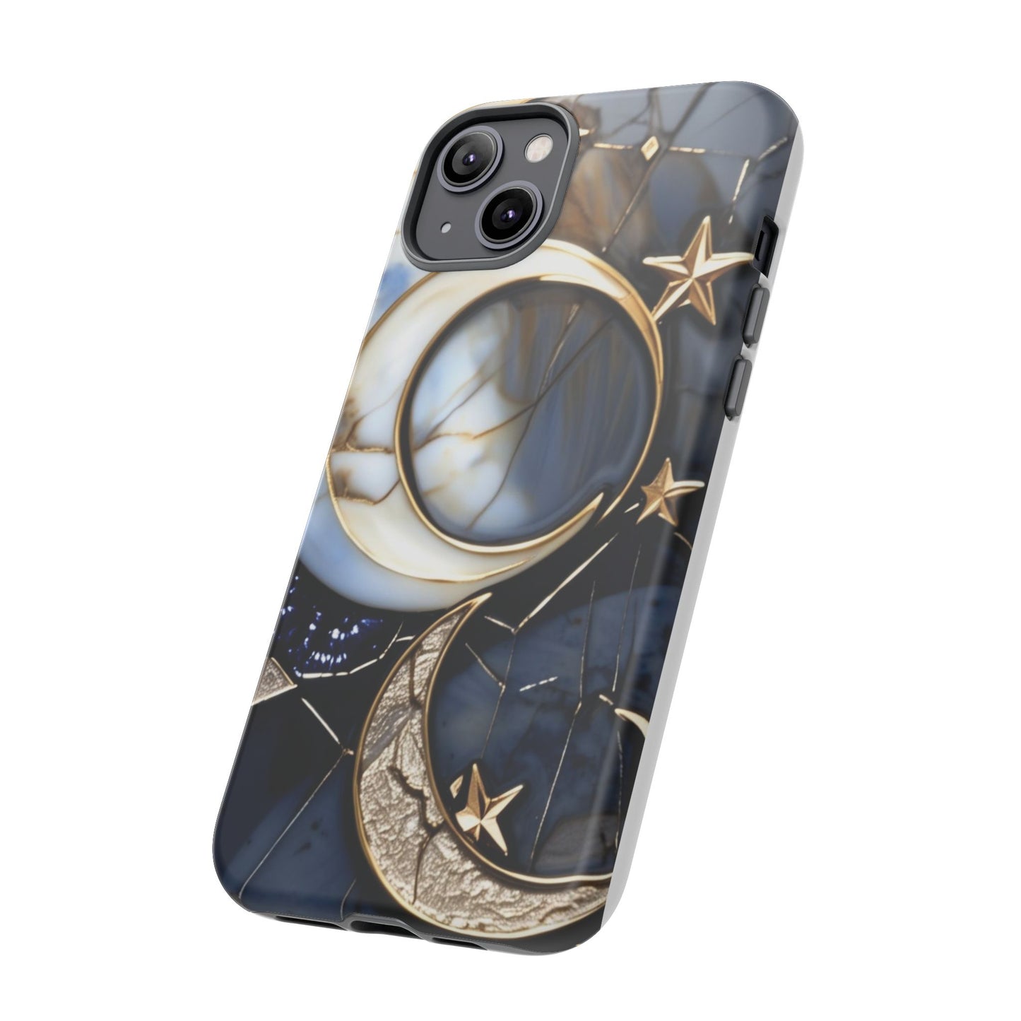 Waning Crescent Moon and Stars Phone Case