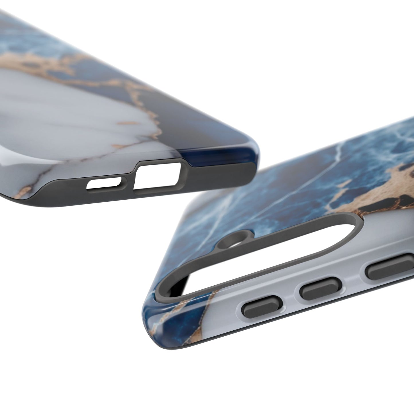 White and Blue Marble Phone Case