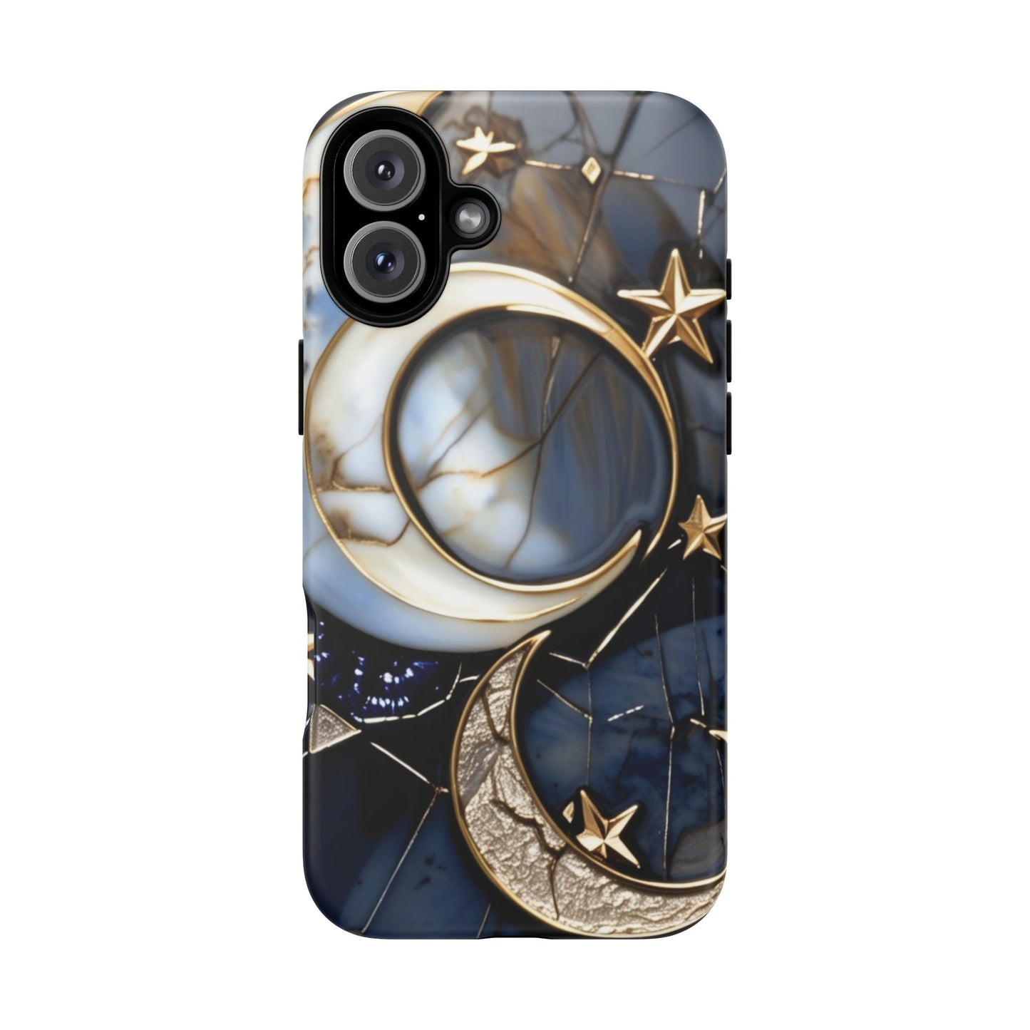 Waning Crescent Moon and Stars Phone Case