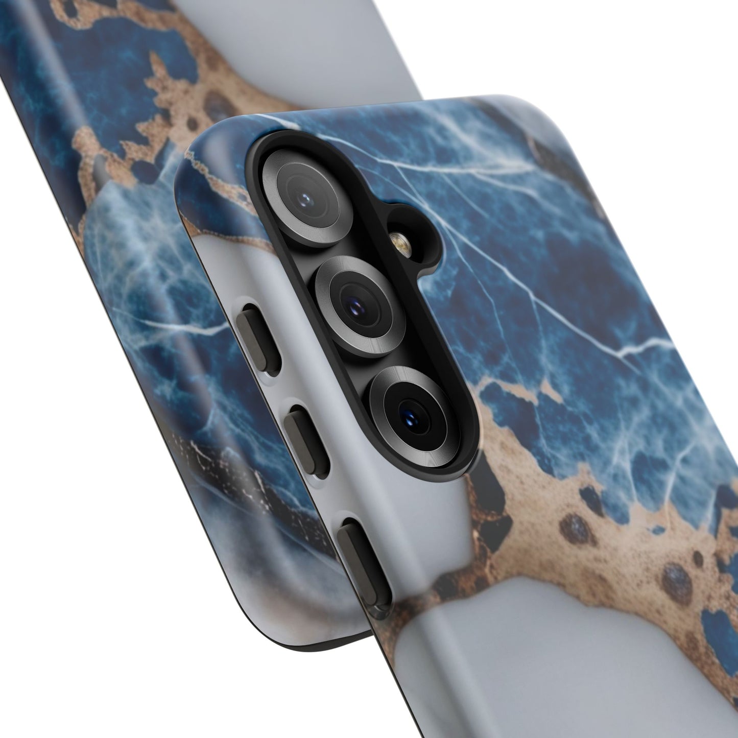 White and Blue Marble Phone Case