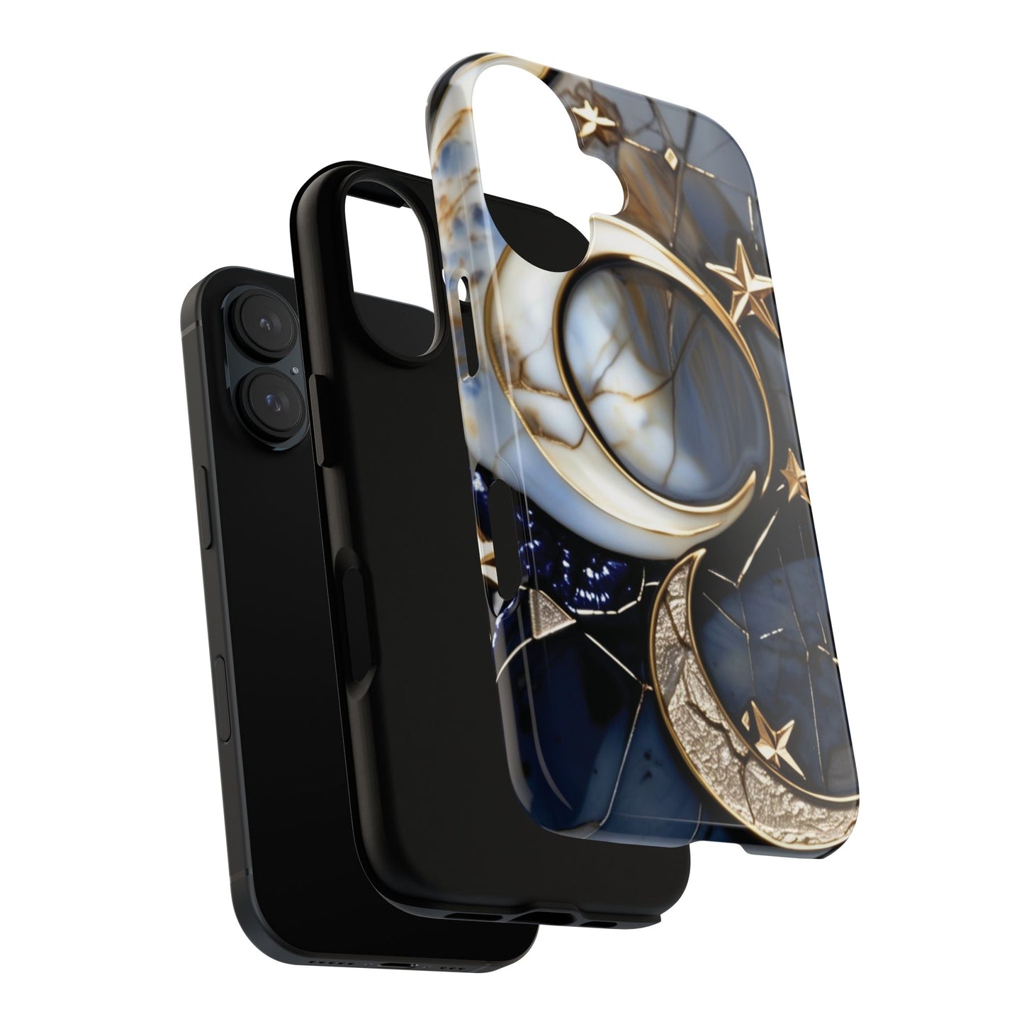 Waning Crescent Moon and Stars Phone Case