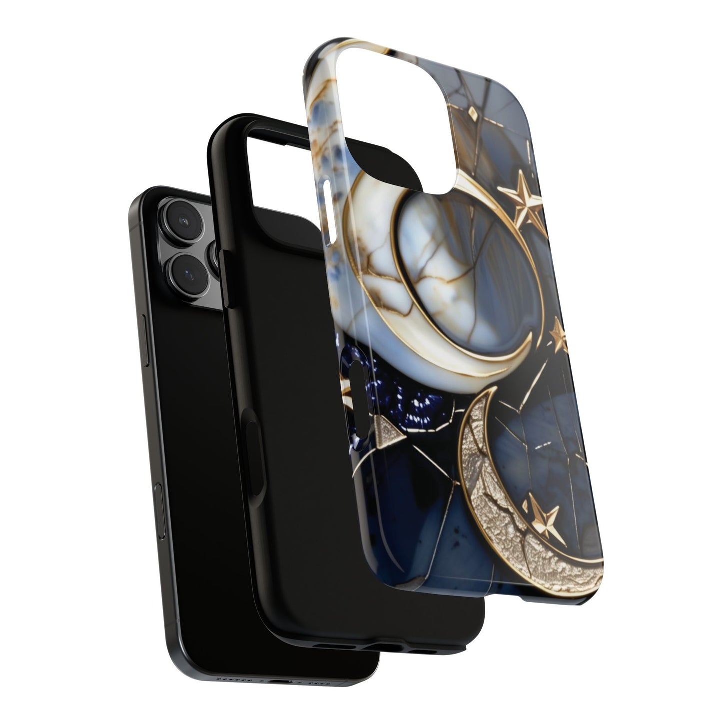 Waning Crescent Moon and Stars Phone Case