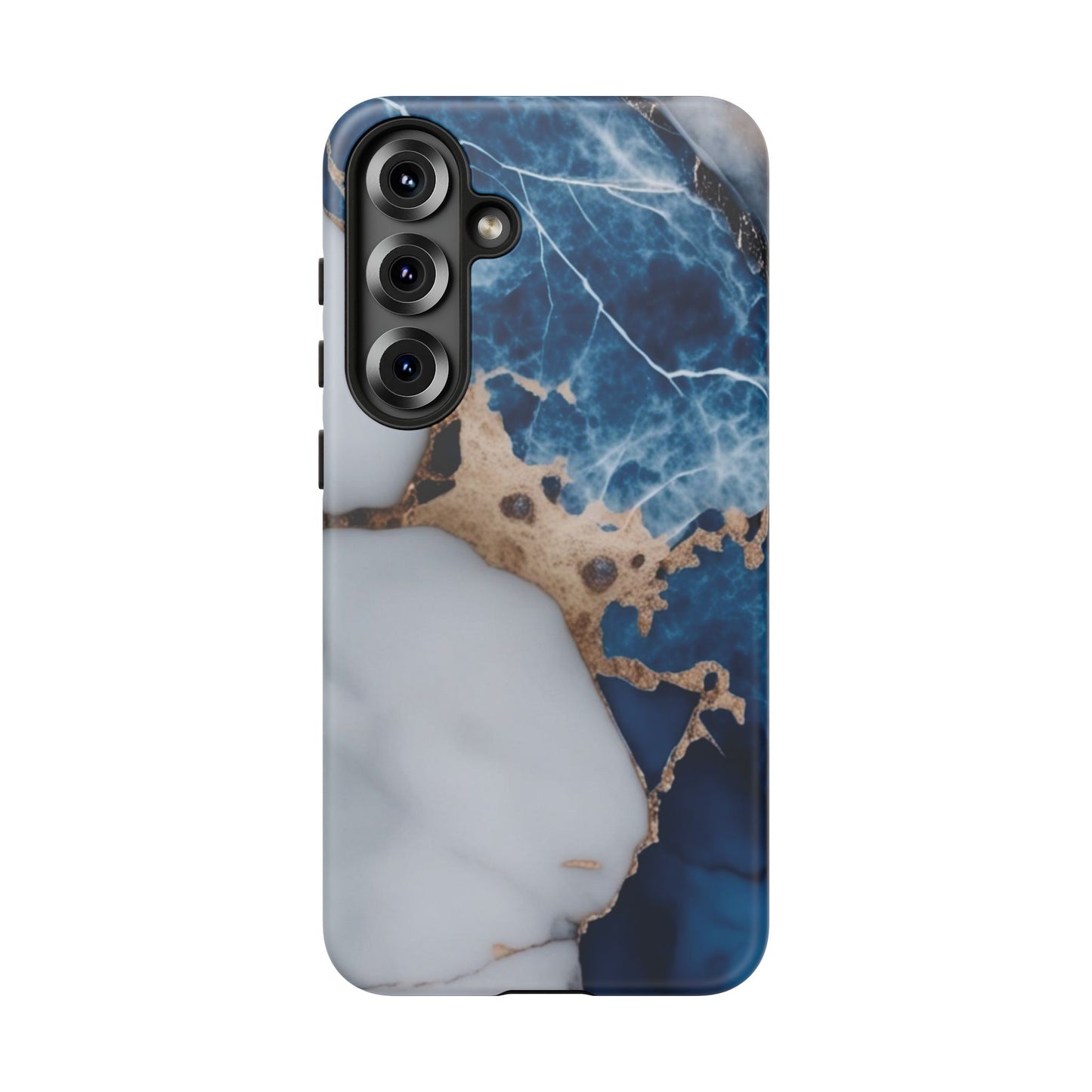 White and Blue Marble Phone Case