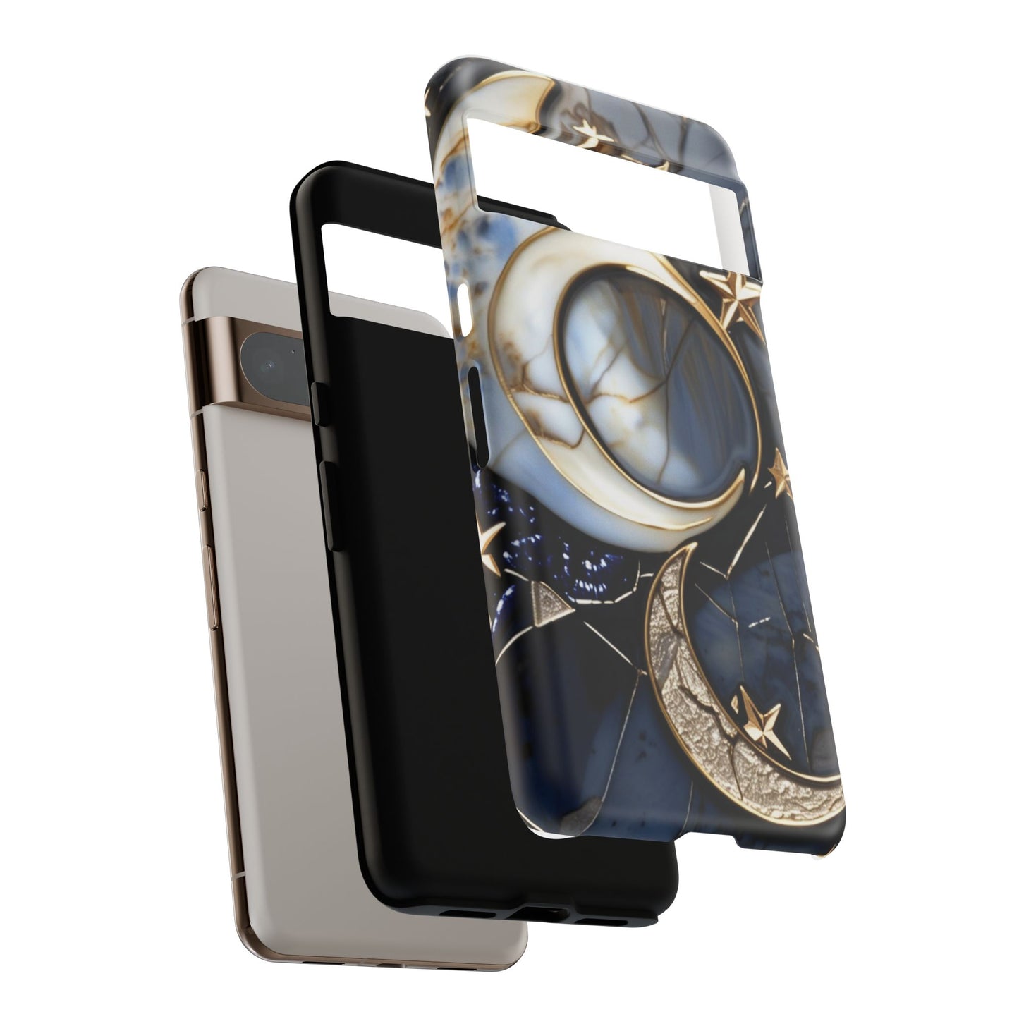 Waning Crescent Moon and Stars Phone Case