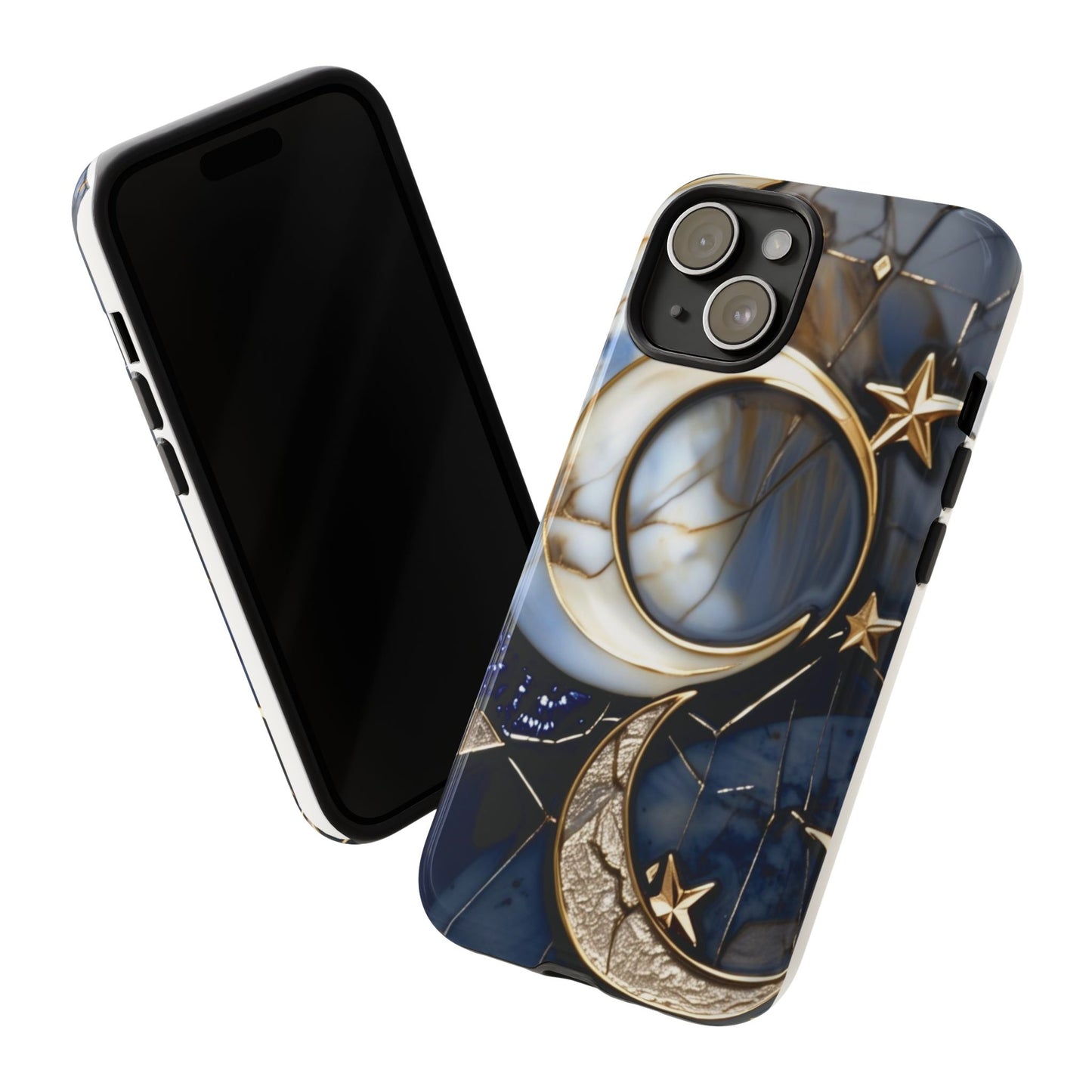 Waning Crescent Moon and Stars Phone Case