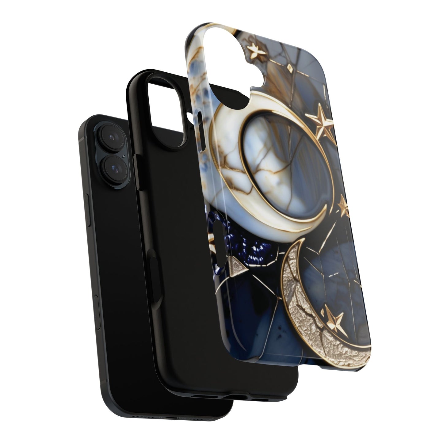 Waning Crescent Moon and Stars Phone Case